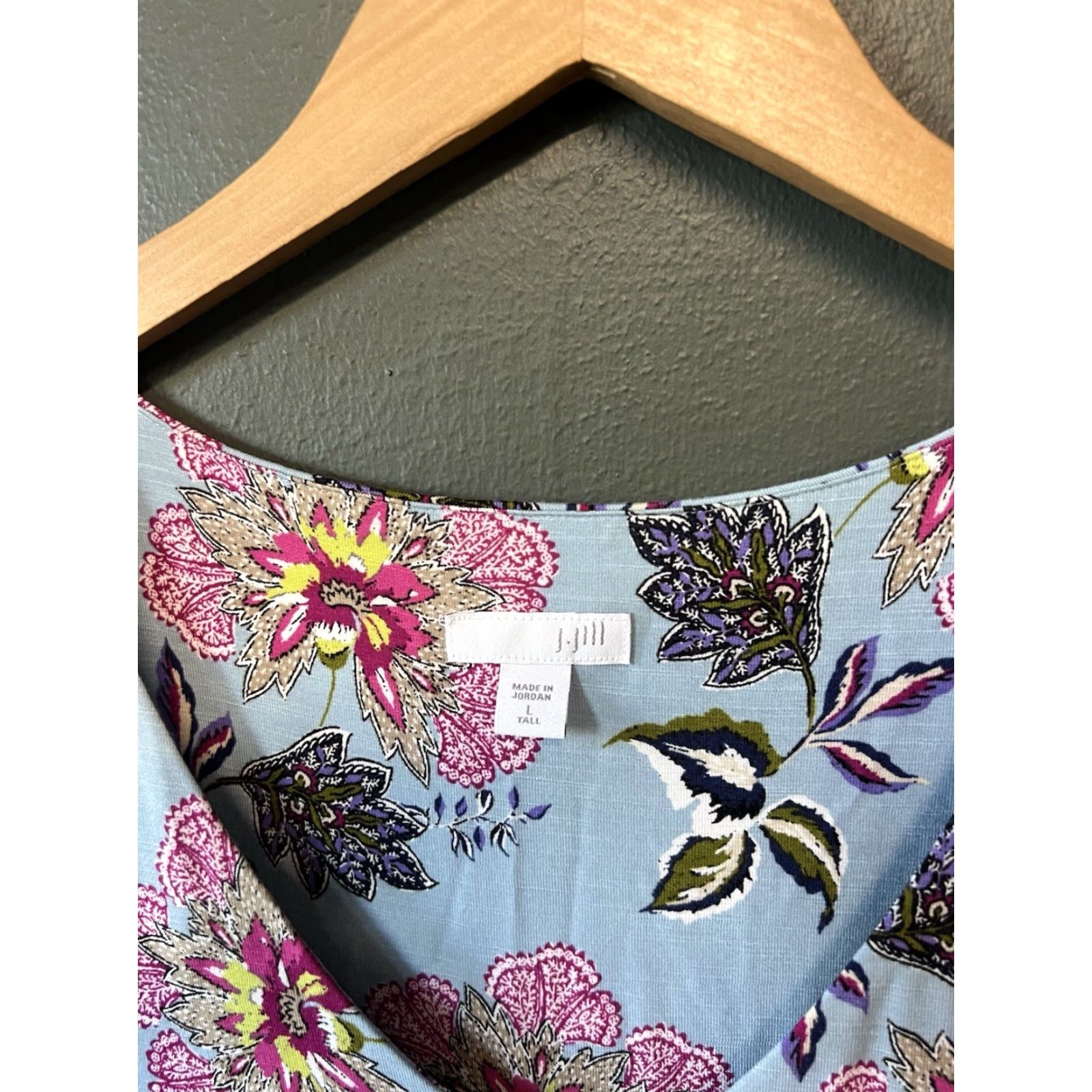 J. Jill J. Jill Womens Multicolor Floral Pattern Slip Dress L Tall Midi Size L / US 10 / IT 46 - 3 Thumbnail