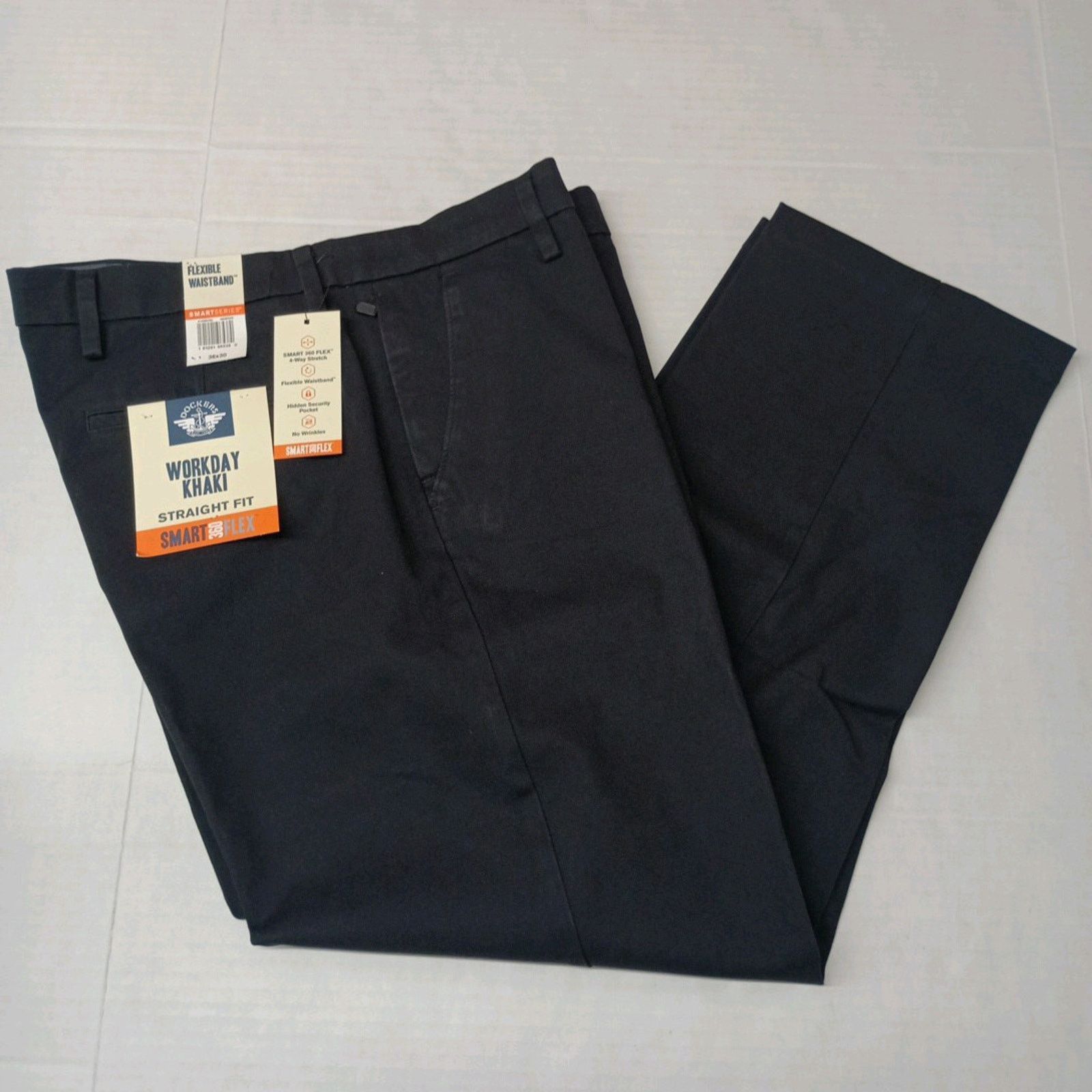 Dockers Dockers Workday Khakis Men's 36x30 Black Straight Fit Flex Size US 36 / EU 52 - 1 Thumbnail