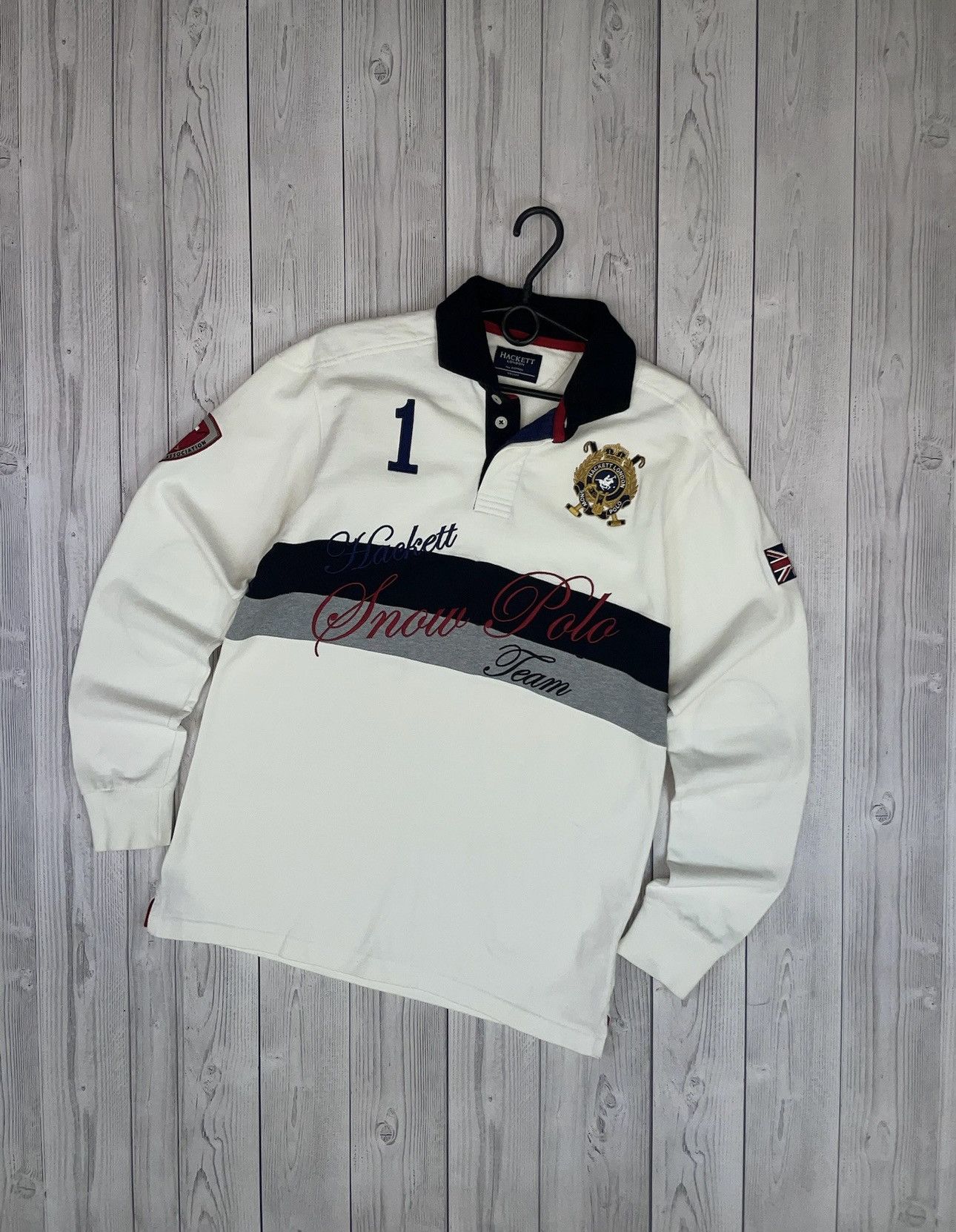 Hackett Vintage Hackett rugby jersey size M logo rare Size US M / EU 48-50 / 2 - 1 Thumbnail