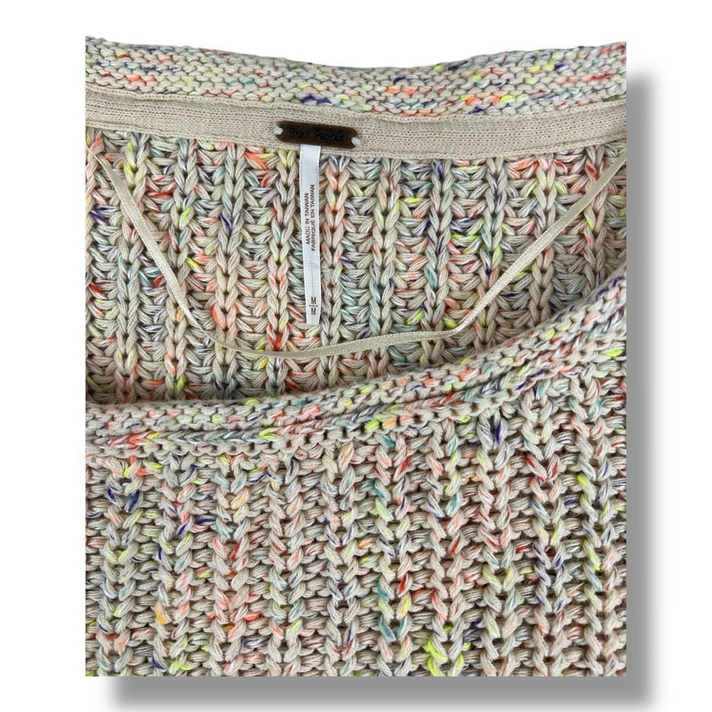 Free People Free People Neon Lights Confetti Oversized Sweater Size Medi Size M / US 6-8 / IT 42-44 - 3 Thumbnail