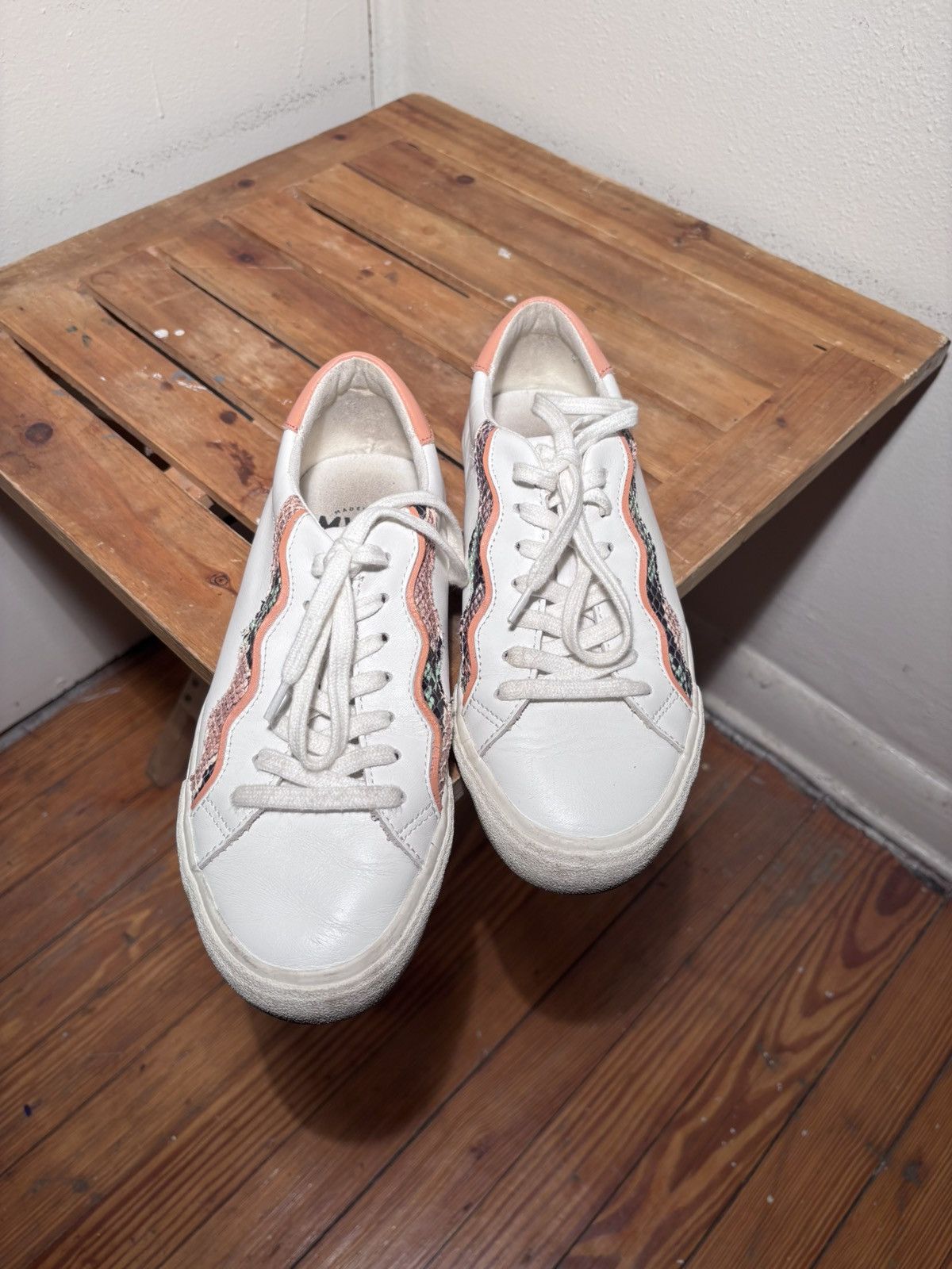 Madewell Madwell Sidewalk Leather Snakeskin Low Top Sneakers Size US 8.5 / IT 38.5 - 11 Thumbnail