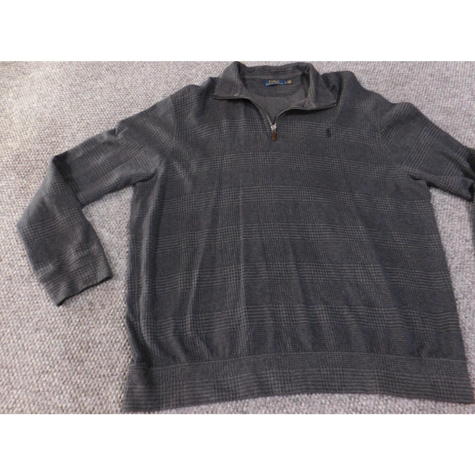 Polo Ralph Lauren Polo Ralph Lauren Sweater XL Gray Plaid Half Zip Pullover Checkered Classic Preppy Mens Size US XL / EU 56 / 4 - 3 Thumbnail