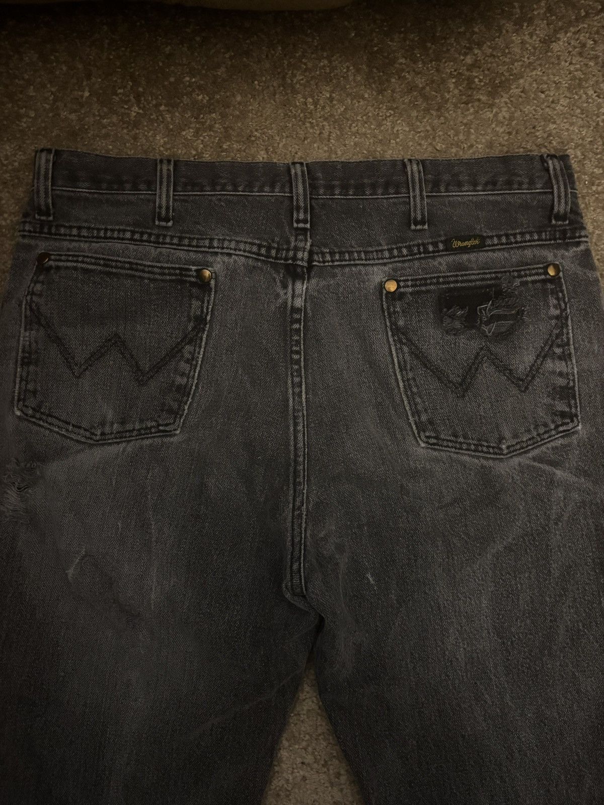 Wrangler Vintage Wrangler Cowboy Cut Gray Fade Jeans - 35x32 Size US 35 - 16 Thumbnail