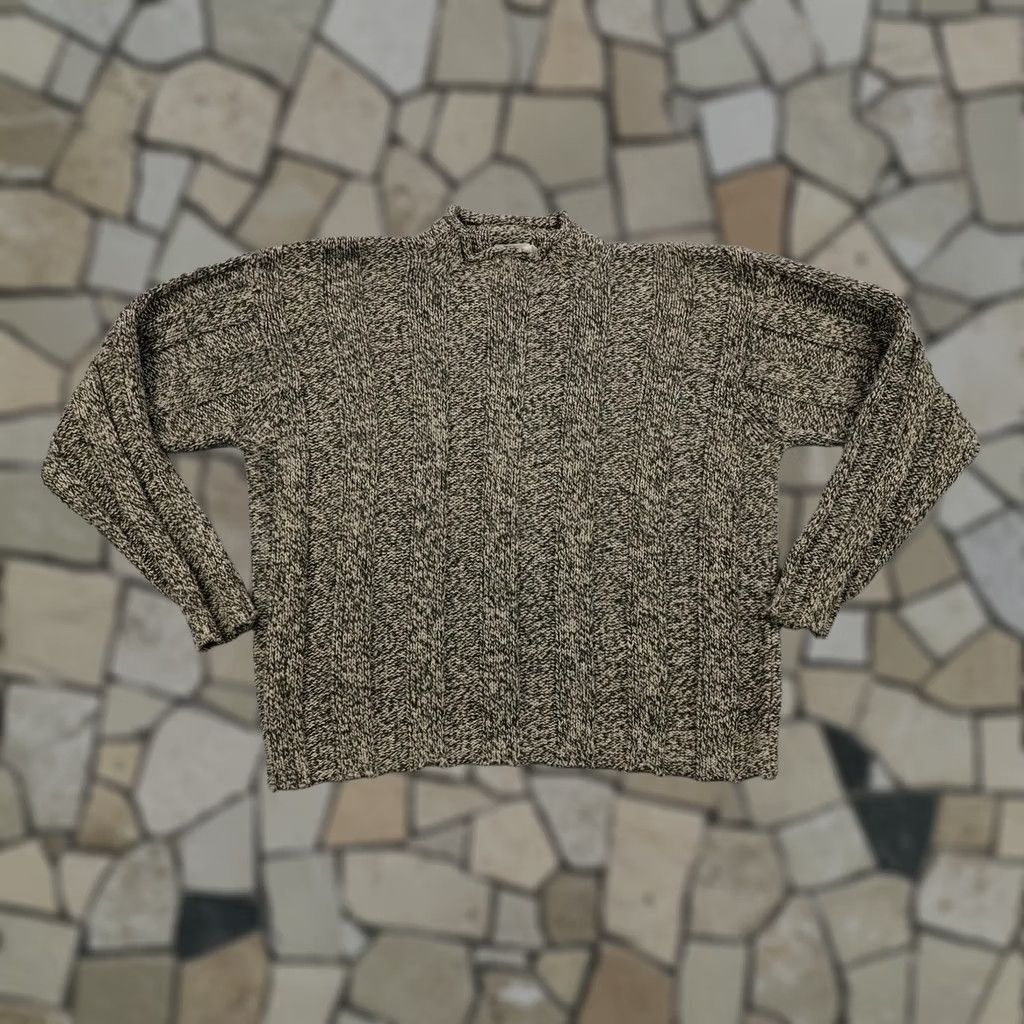 J.Crew VINTAGE J.CREW Sweater Mens L Brown Cable-Knit Roll Neck Oarsman Pullover Size US L / EU 52-54 / 3 - 1 Thumbnail