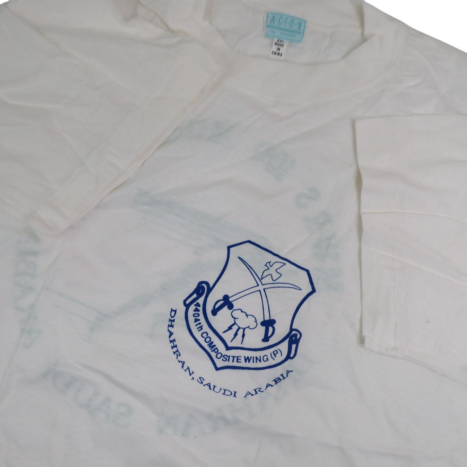 Vintage VTG 90s 4404th Composite Wing Saudi Arabia 100 Mile Club T Size US L / EU 52-54 / 3 - 7 Thumbnail