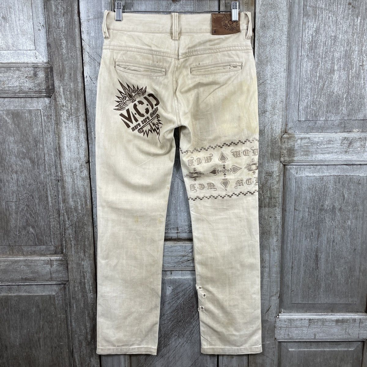 Hysteric Glamour × Japanese Brand Vintage Distressed M.C.D Embroidery Punk Style Size US 31 - 2 Thumbnail