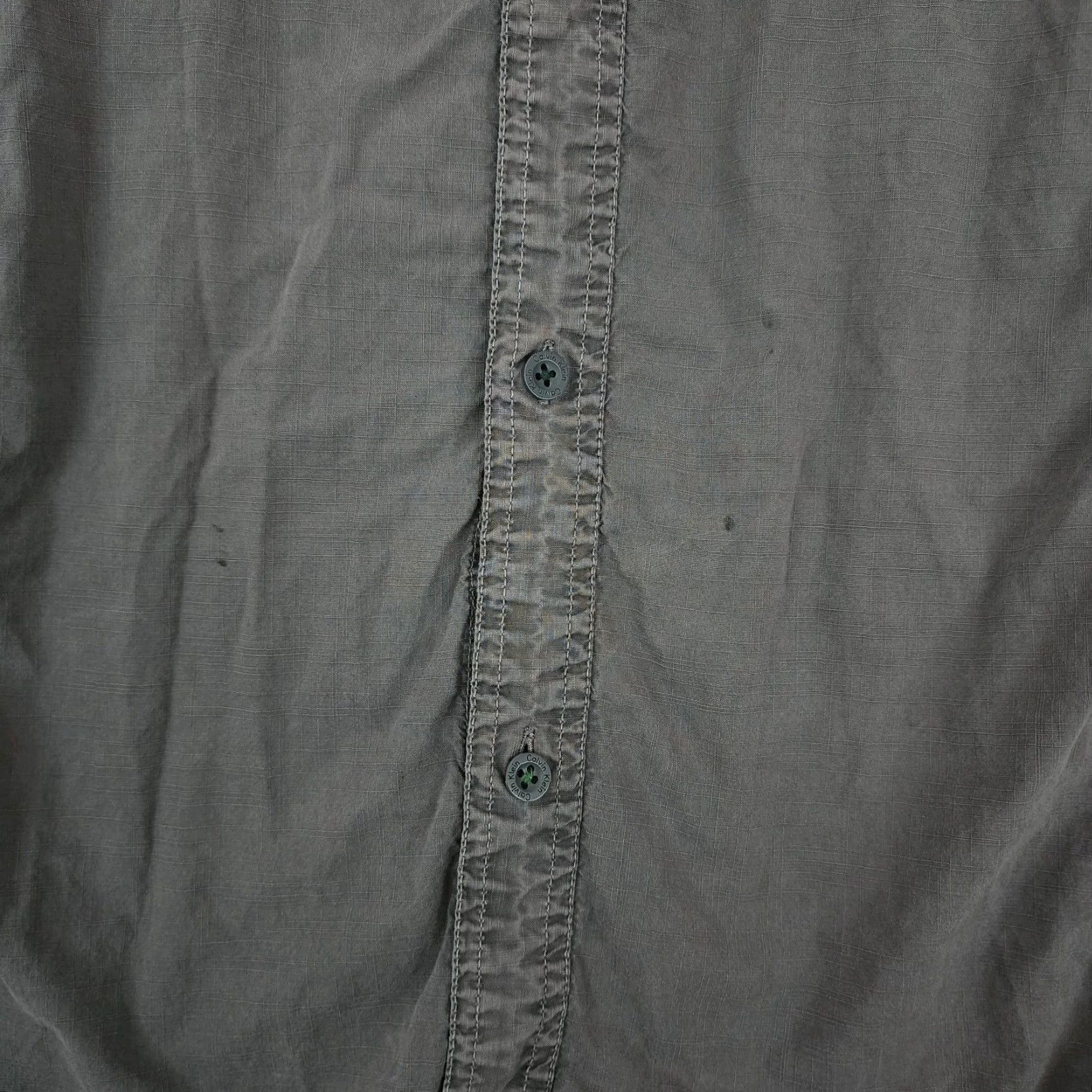 Calvin Klein Calvin Klein Mens Gray Distressed Long Sleeve Button-Up Size 4X Big & Tall Size US XXL / EU 58 / 5 - 4 Thumbnail