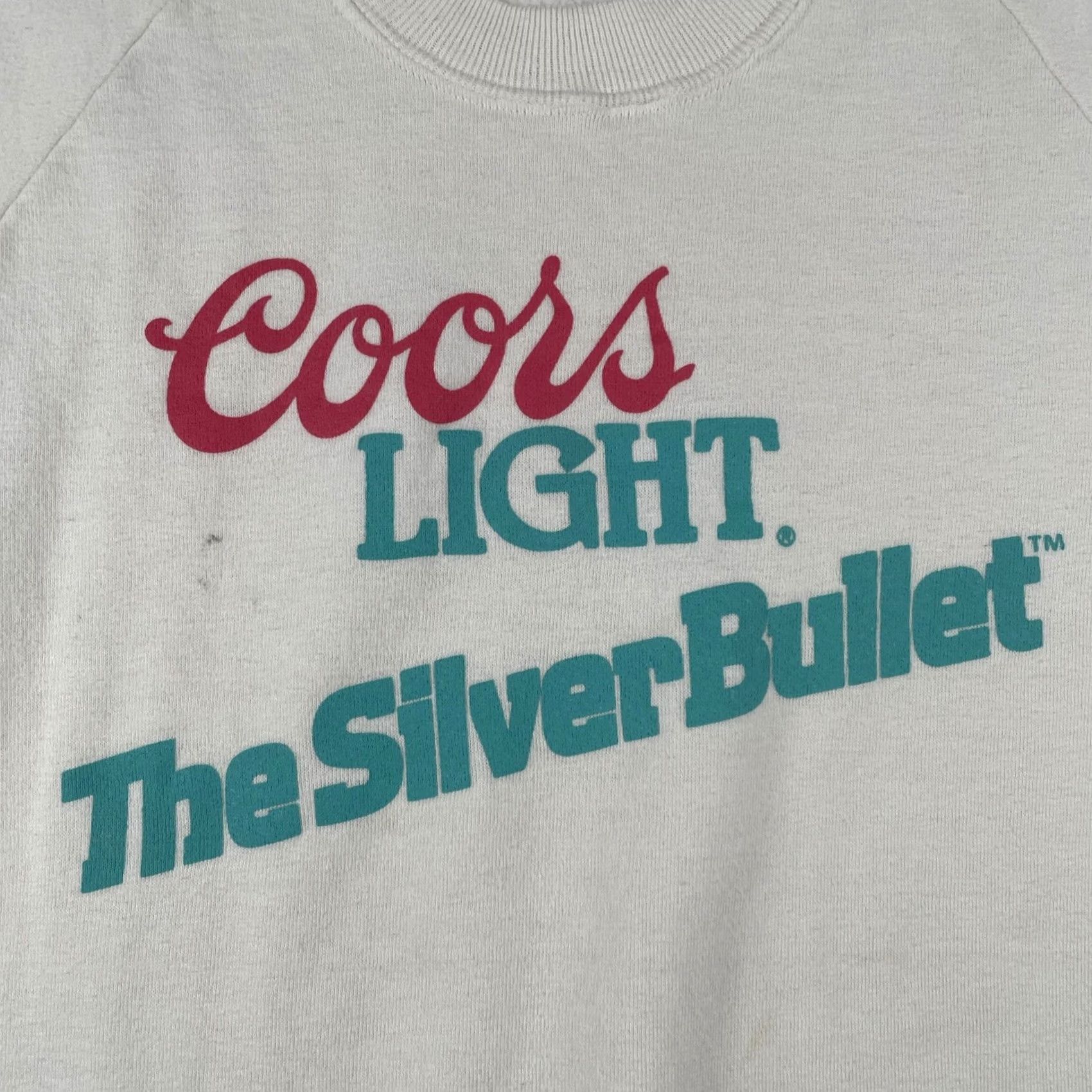 Jerzees VINTAGE Jerzees Sweatshirt M Mens White Graphic Print Coors Light Winter Park Course 50/50 Pullover Size US M / EU 48-50 / 2 - 3 Thumbnail