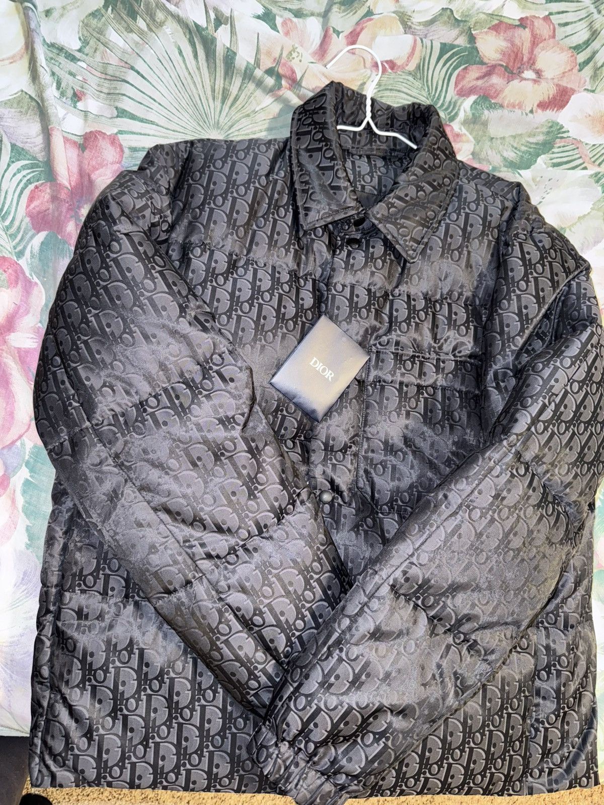 Dior Dior black monogram puffer jacket Size US L / EU 52-54 / 3 - 1 Thumbnail