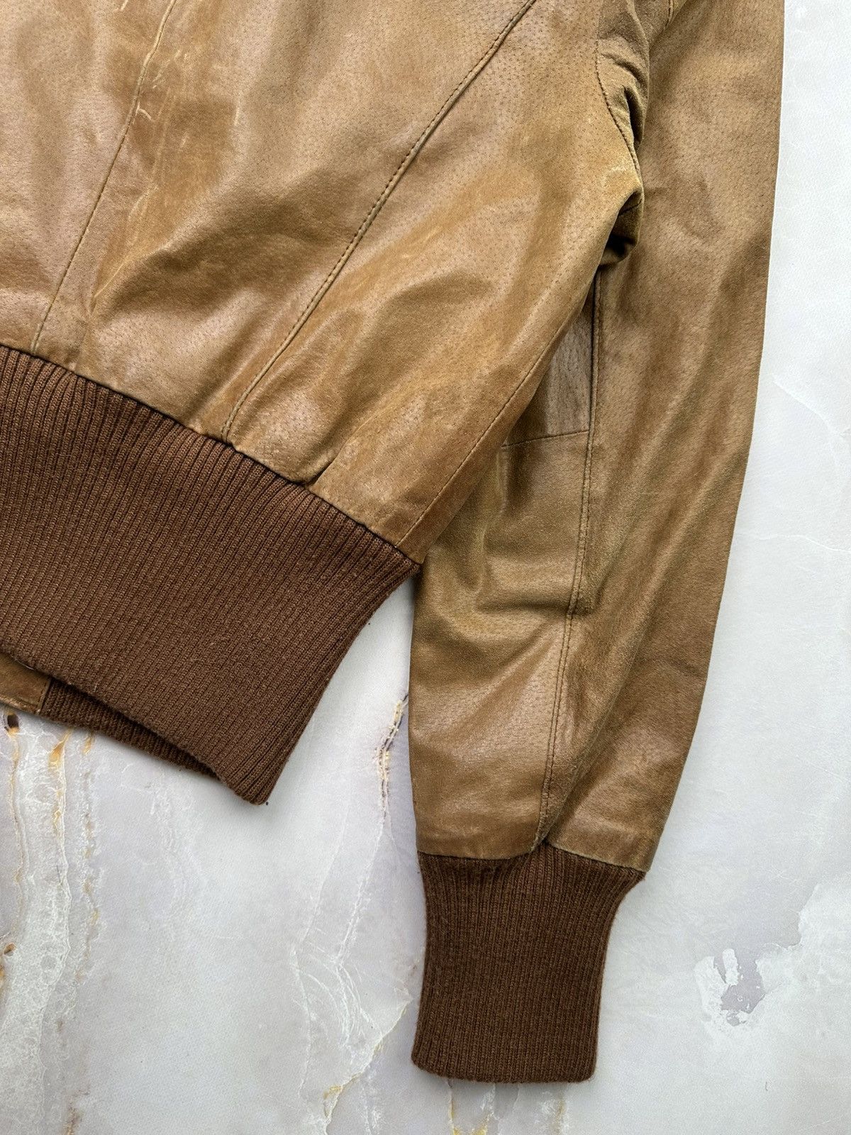Japanese Brand Vintage Leather Jacket (E1) Size M / US 6-8 / IT 42-44 - 13 Thumbnail