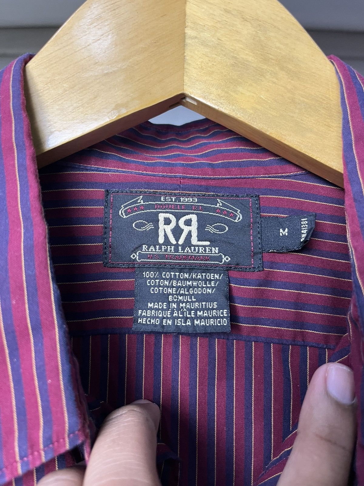 RRL Ralph Lauren Vintage RRL Ralph Lauren Stripe Button up Shirt Size US M / EU 48-50 / 2 - 5 Thumbnail