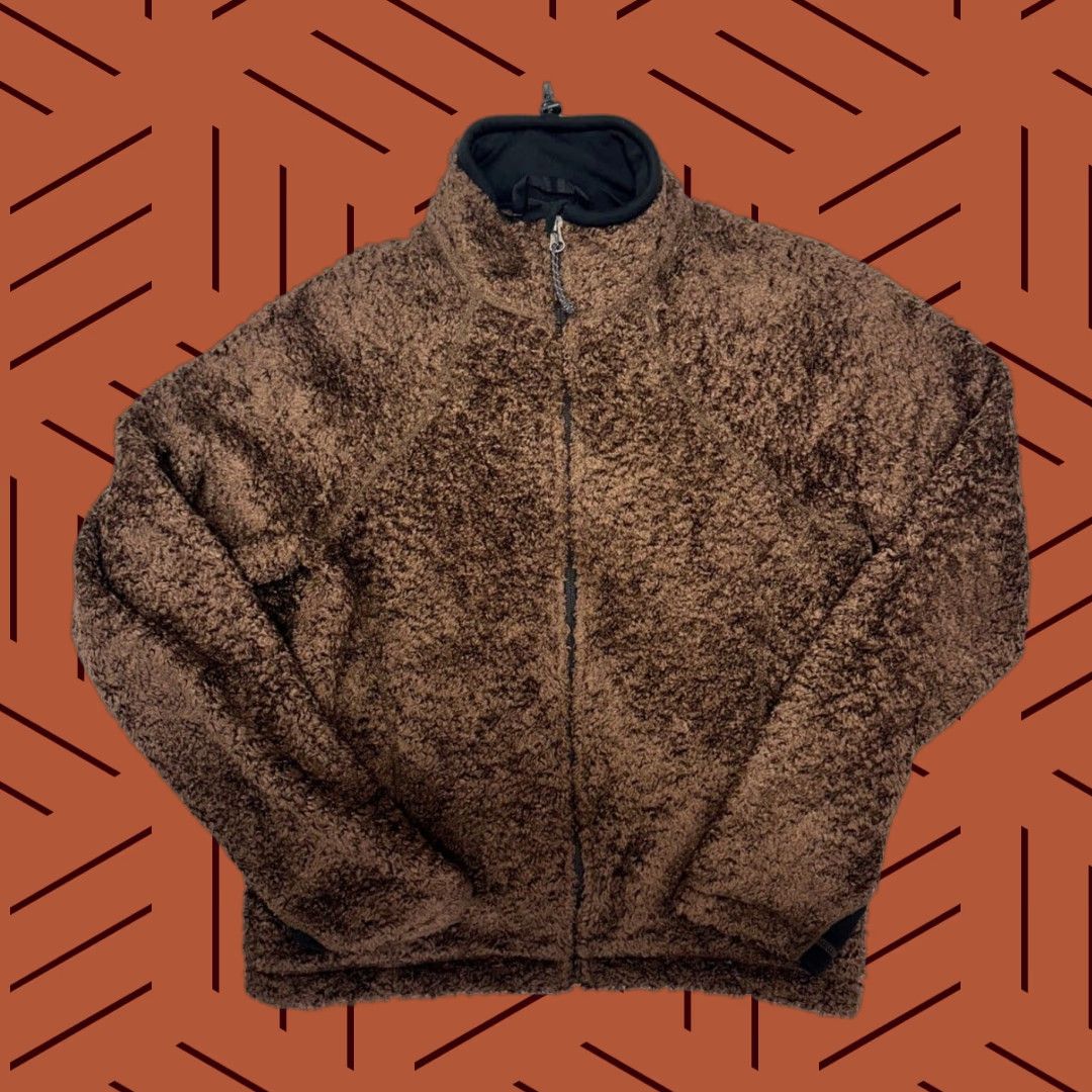 Mountain Hardwear VINTAGE Mountain Hardwear Poodle Monkey Fleece Jacket Women’s Large Brown Full Zip Pile Size L / US 10 / IT 46 - 1 Thumbnail