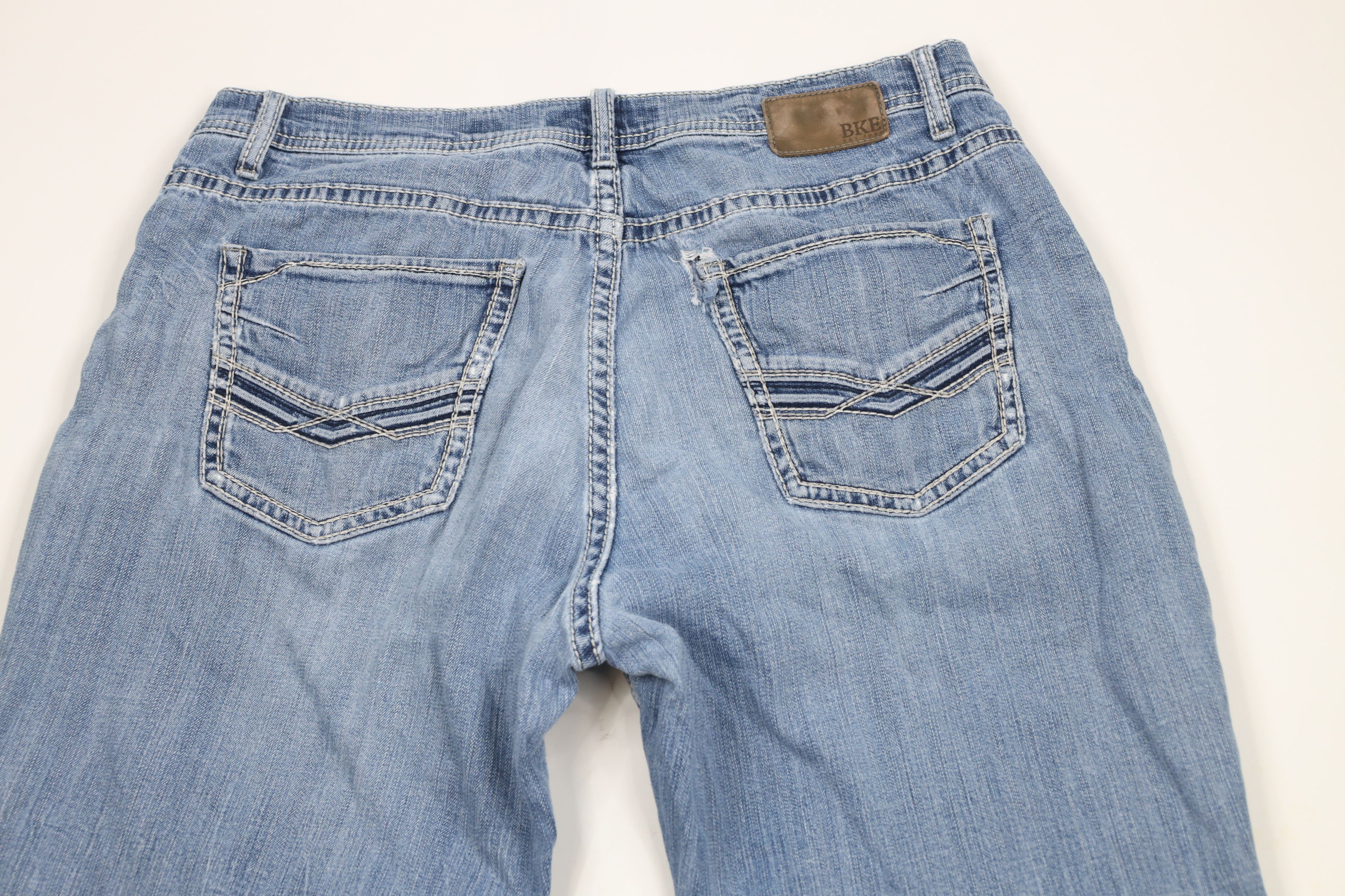 Vintage Buckle BKE Thick Stitch Tyler Straight Leg Denim Jeans Blue Size US 36 / EU 52 - 13 Thumbnail