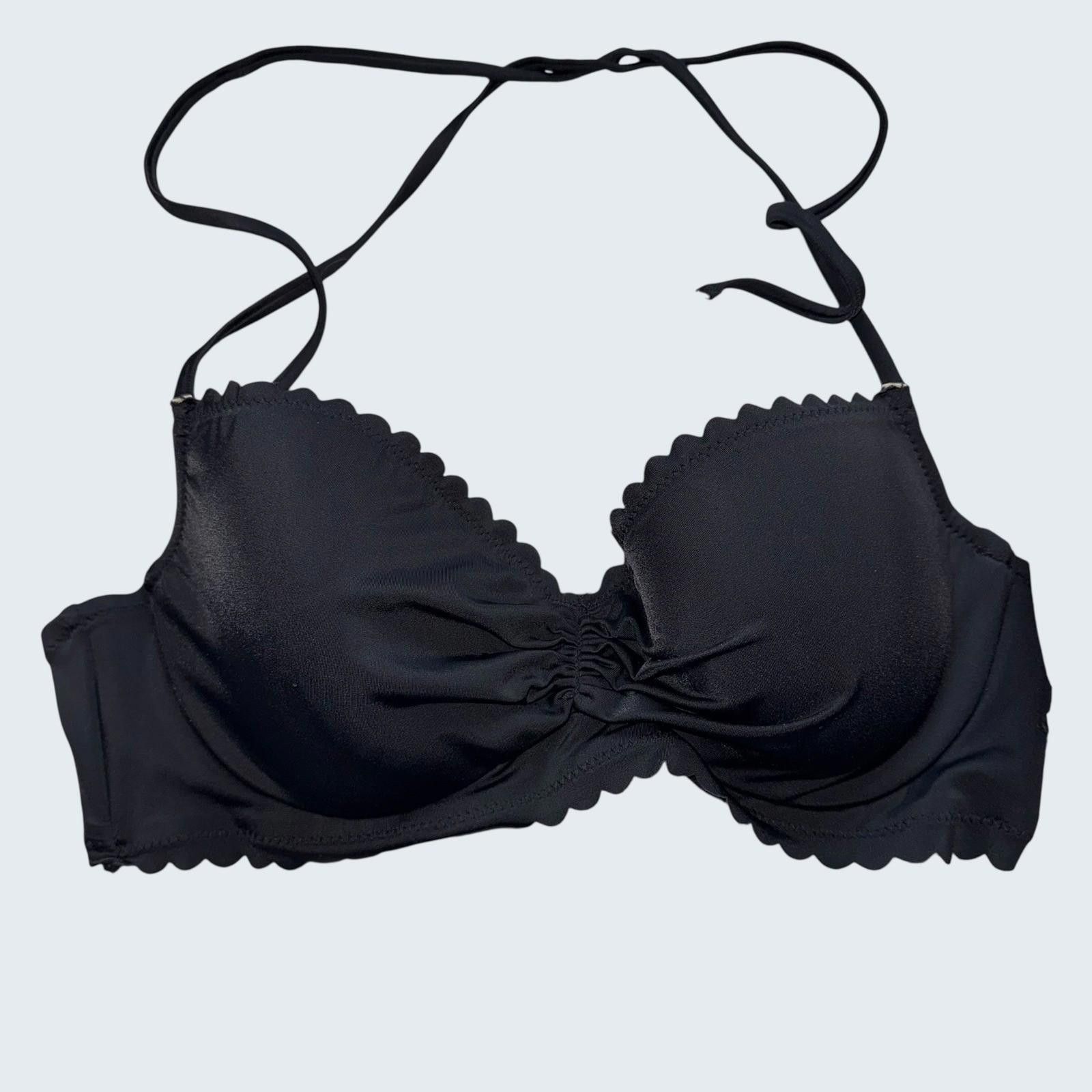 The Unbranded Brand Mixed Bikini Lot Black Scalloped Top Chevron Print Size ONE SIZE - 2 Thumbnail