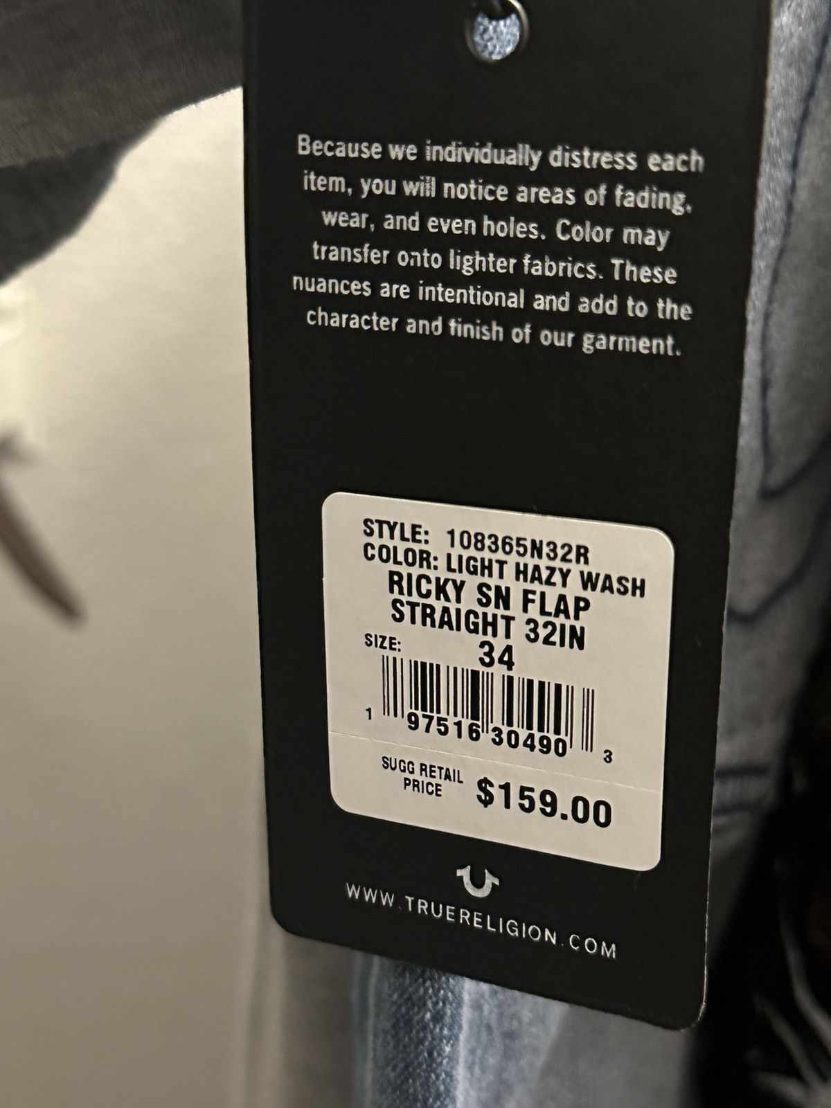 True Religion Ricky SN Flap Straight 32in inseam Size US 34 / EU 50 - 4 Thumbnail