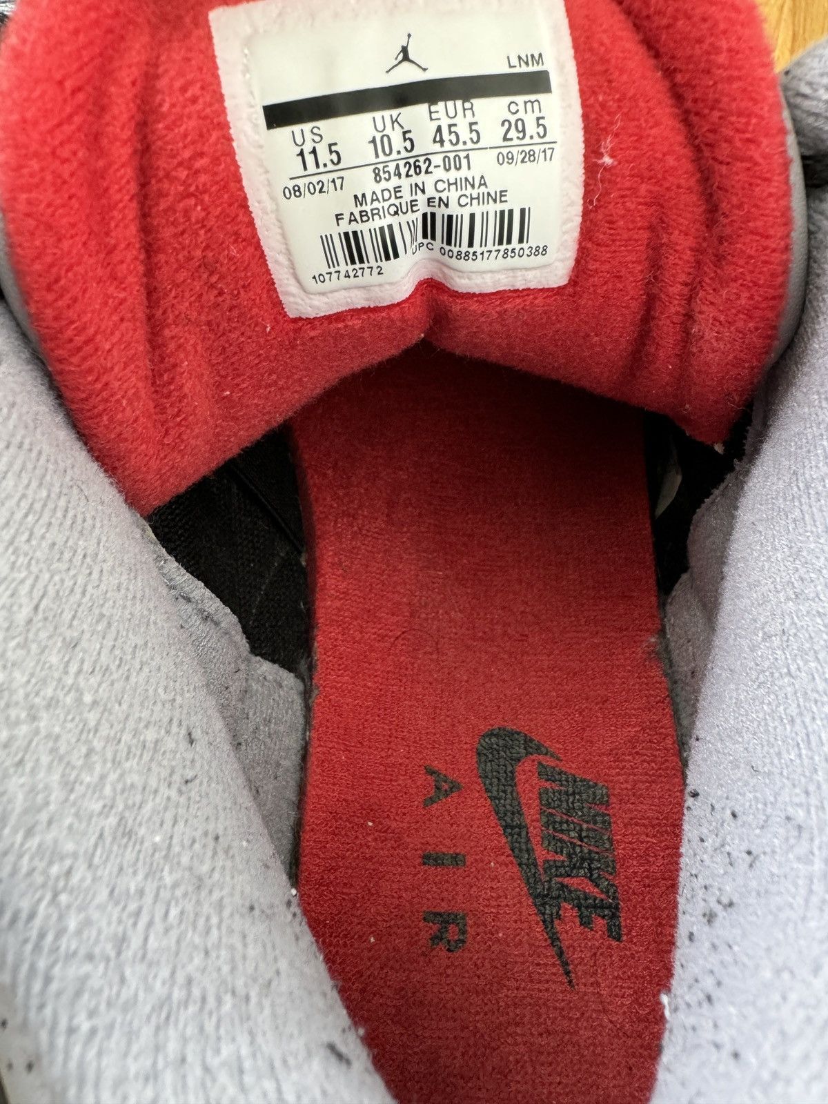 Jordan Brand × Nike AIR JORDAN 3 BLACK CEMENT OG (2018) Size US 11.5 / EU 44-45 - 8 Thumbnail