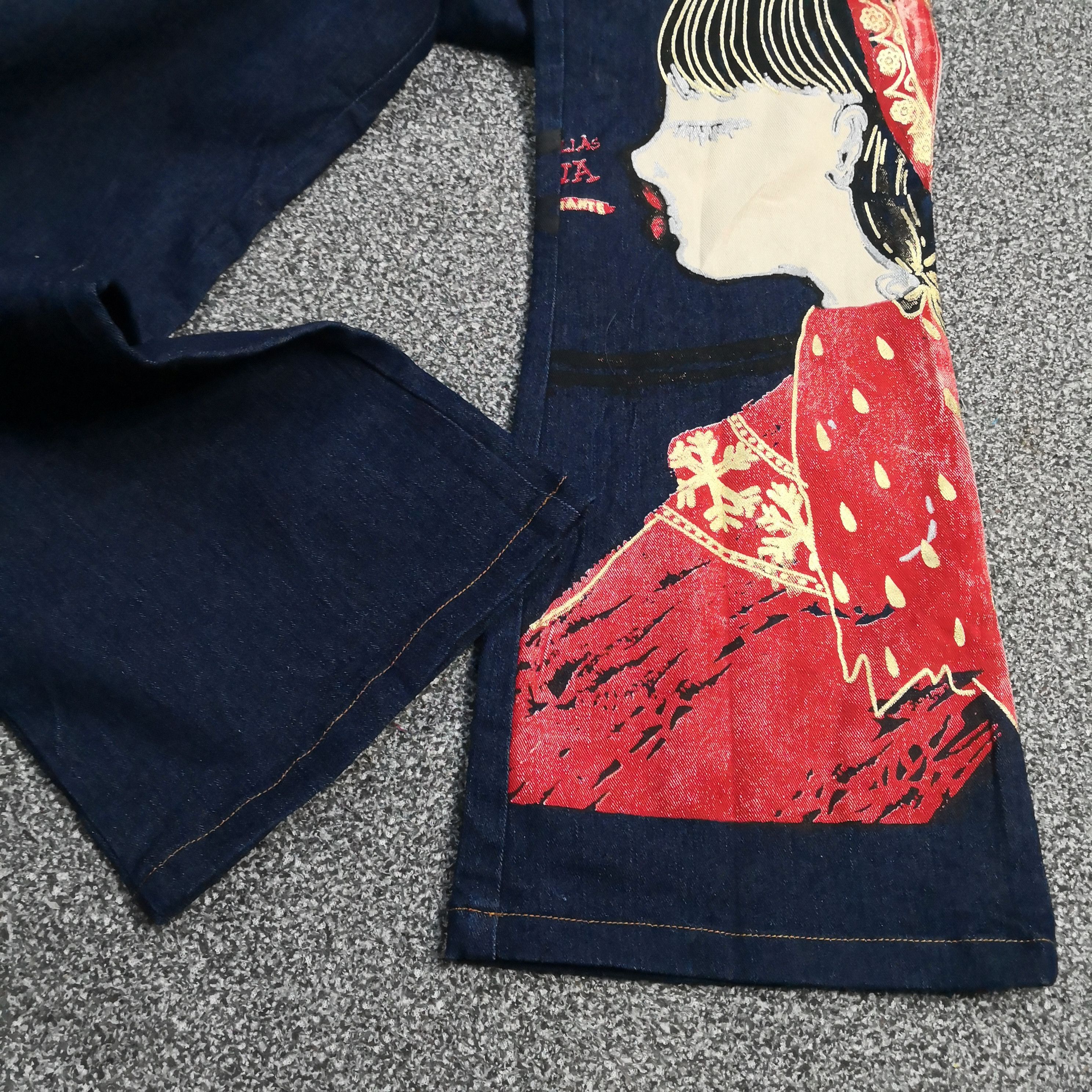 Hysteric Glamour × If Six Was Nine × Japanese Brand Vintage Y2K Baggy Custo Art Paint Denim Flared Size US 30 / EU 46 - 5 Thumbnail