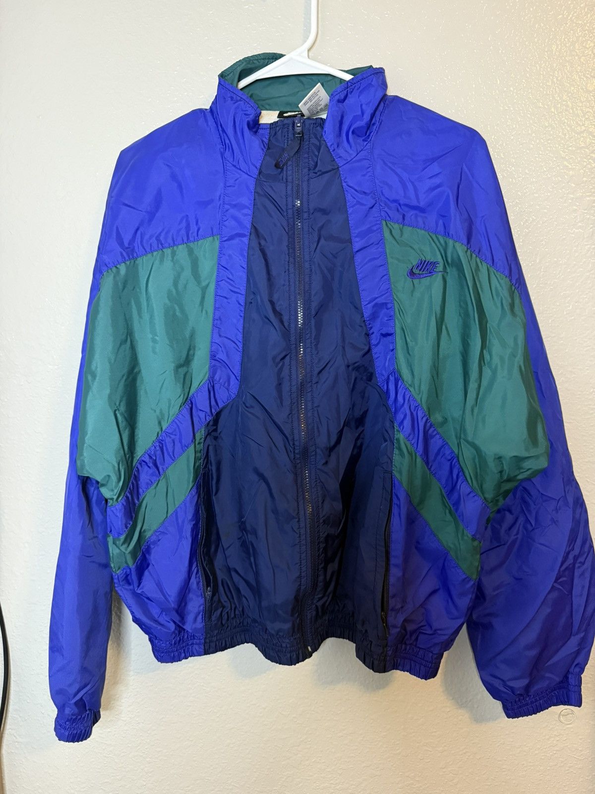 Nike Vintage Blue & Green Nike Windbreaker Size US M / EU 48-50 / 2 - 1 Thumbnail