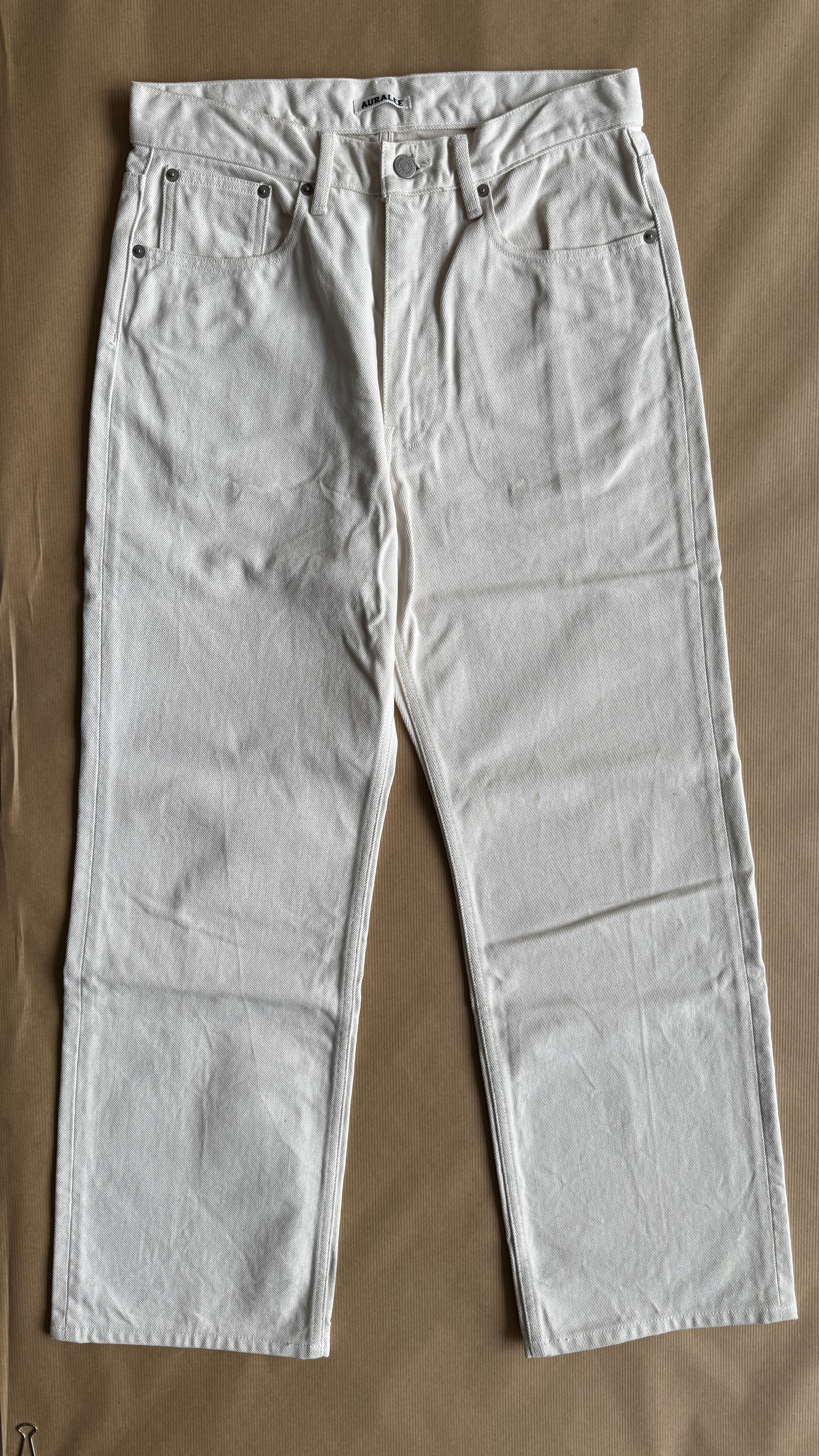 aa . W30 . NEW . HARD TWIST DENIM 5P PANTS . A00P01DM . MIJ