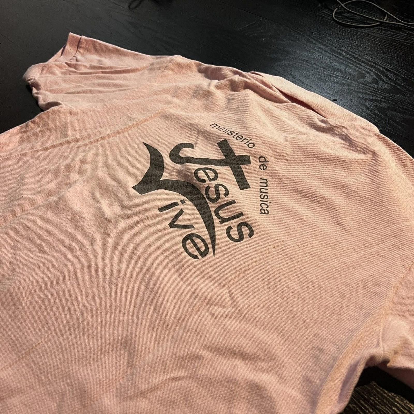 Vintage Vintage Pink Jesus Spanish Church Music Polo Size US L / EU 52-54 / 3 - 5 Thumbnail