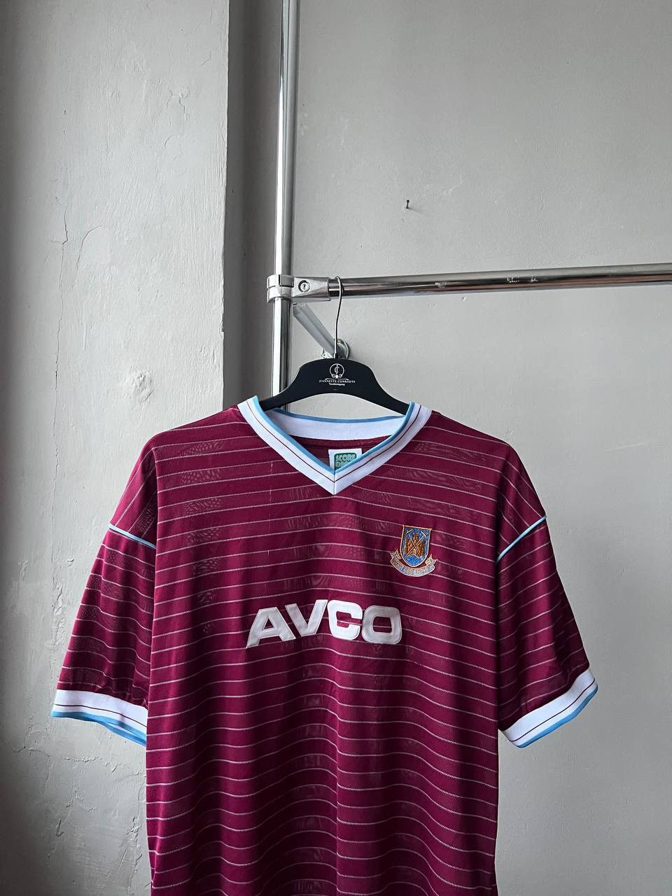 Vintage 1986 WEST HAM UNITED RETRO REMAKE SOCCER JERSEY SHIRT XL Size US XL / EU 56 / 4 - 4 Thumbnail