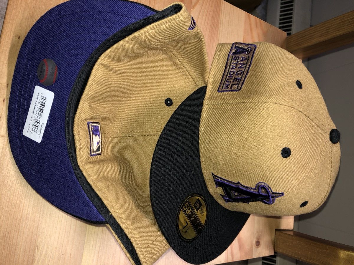 New Era New Era Fitted Anaheim Angels Hat PB&J Tan Black Angels 1/2 Size ONE SIZE - 4 Thumbnail
