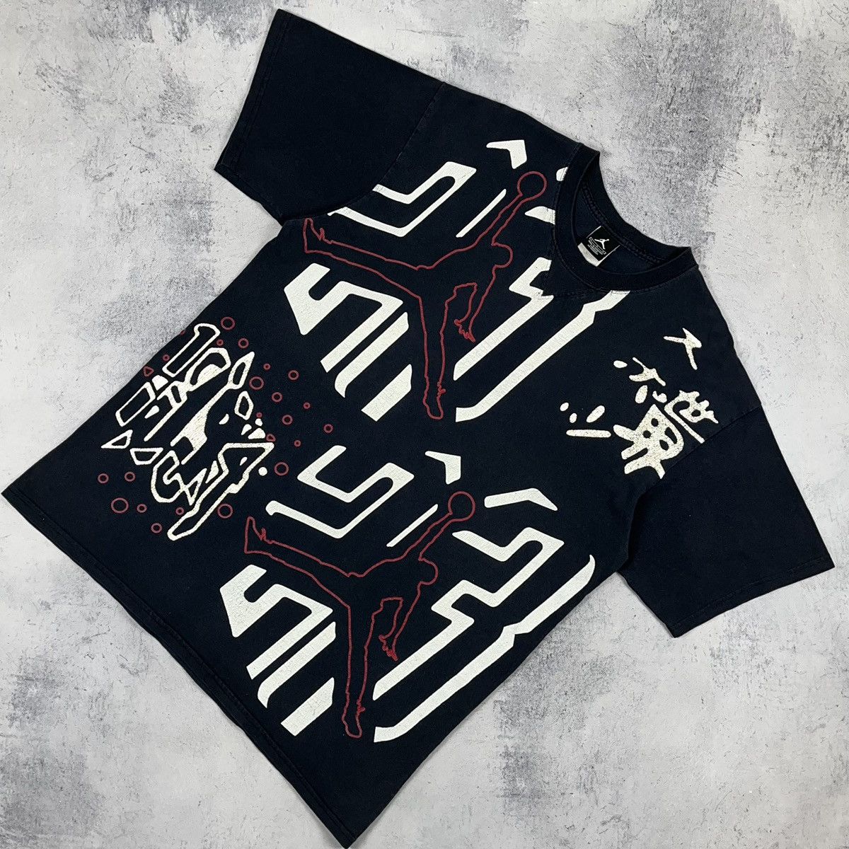 Jordan Brand Vintage Jordan All Over Print reflective rare tee 90’s Size US L / EU 52-54 / 3 - 1 Thumbnail