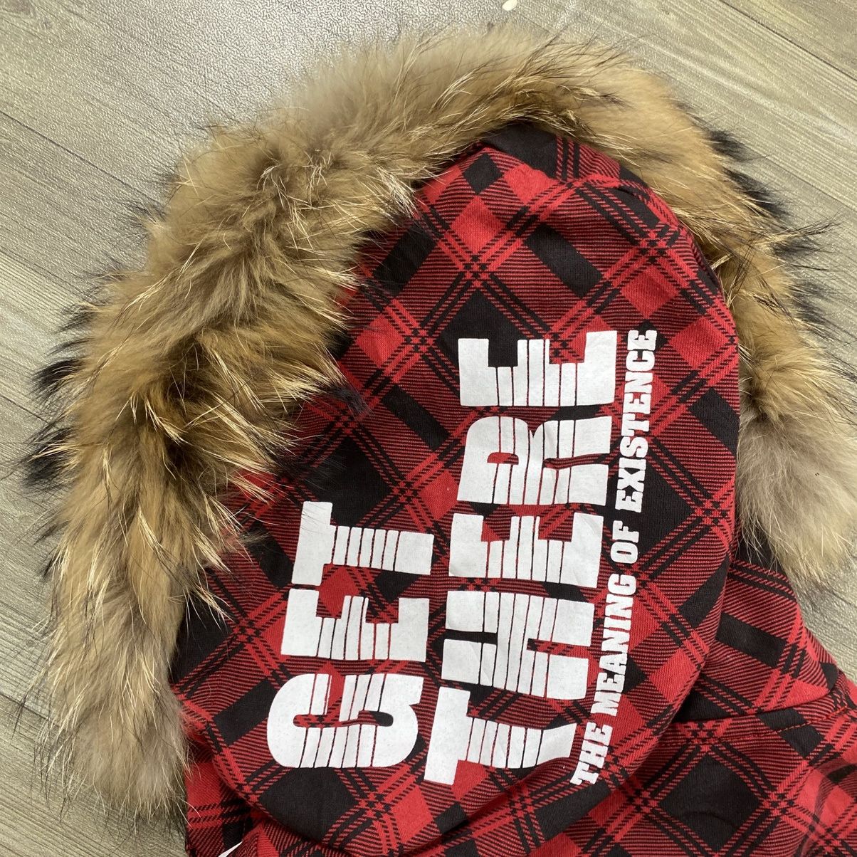 Japanese Brand 2000s Excuse Zip Fur Hoodie Poem Ifsix Gothic Lgb Style Size US XXL / EU 58 / 5 - 15 Thumbnail