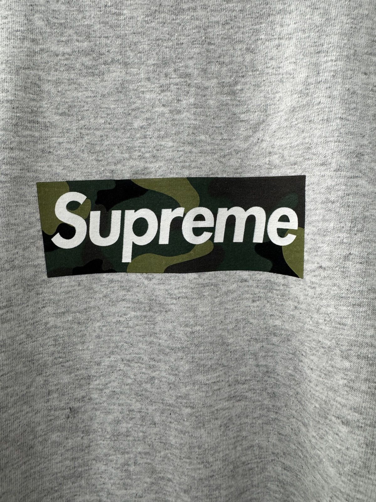 Supreme Supreme Gray Camo Box Logo Tee Size US M / EU 48-50 / 2 - 2 Thumbnail
