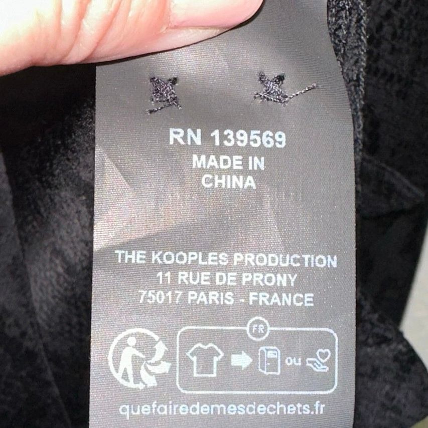 The Kooples The Kooples Patch Pocket Snakeskin Button Down Blouse Size L / US 10 / IT 46 - 6 Thumbnail