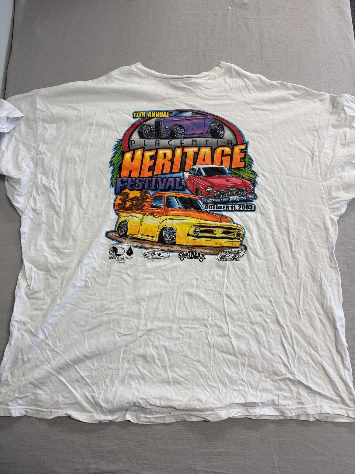Hanes Vintage Placentia T-shirt 17th Placentia Festival 2003 4XL Size US XXL / EU 58 / 5 - 3 Thumbnail