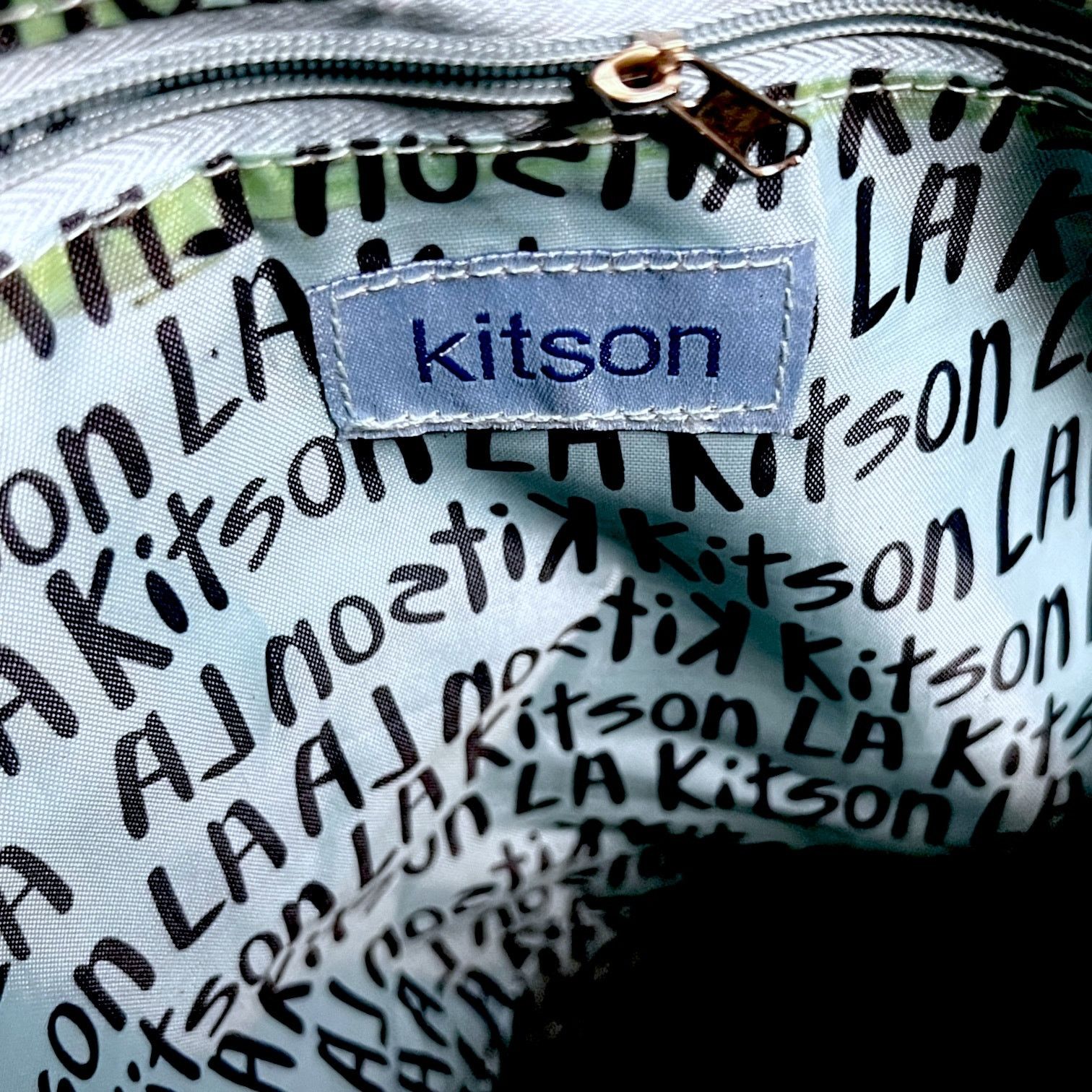 Kiton Kitson Los Angeles Beverly Hills Shiny Black Zipper Tote Size ONE SIZE - 5 Thumbnail