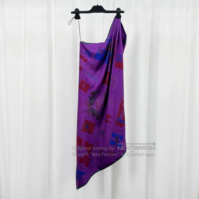 Hermes Hermes One-shoulder Silk Dress Size XXS / US 00 / IT 34 - 2 Thumbnail