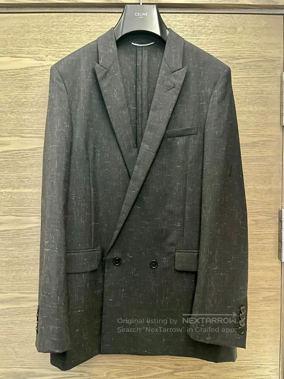 Saint Laurent Paris Black Textured Double-Breasted Blazer. Size US M / EU 48-50 / 2 - 1 Thumbnail