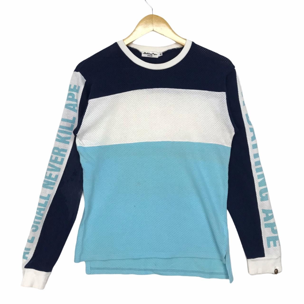Bape × Vintage A BATHING APE CYCLES MESH LONG SLEEVE TEE | Grailed