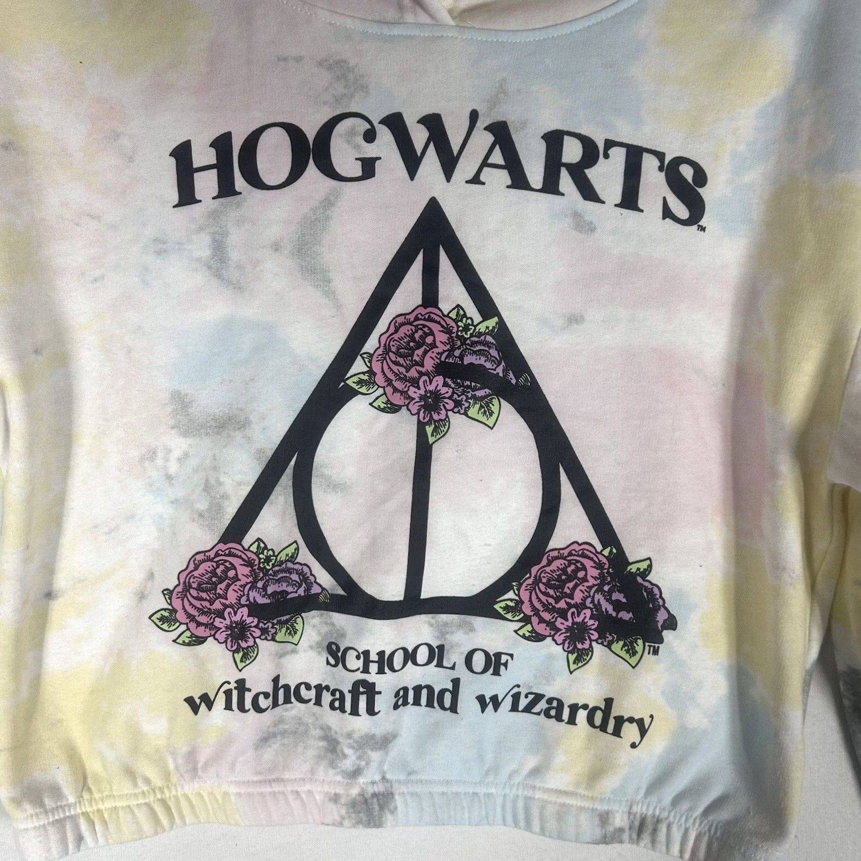 Vintage Harry Potter Hoodie Womens Small Tye Die Deathly Hallows Wizard HP Size S / US 4 / IT 40 - 2 Thumbnail