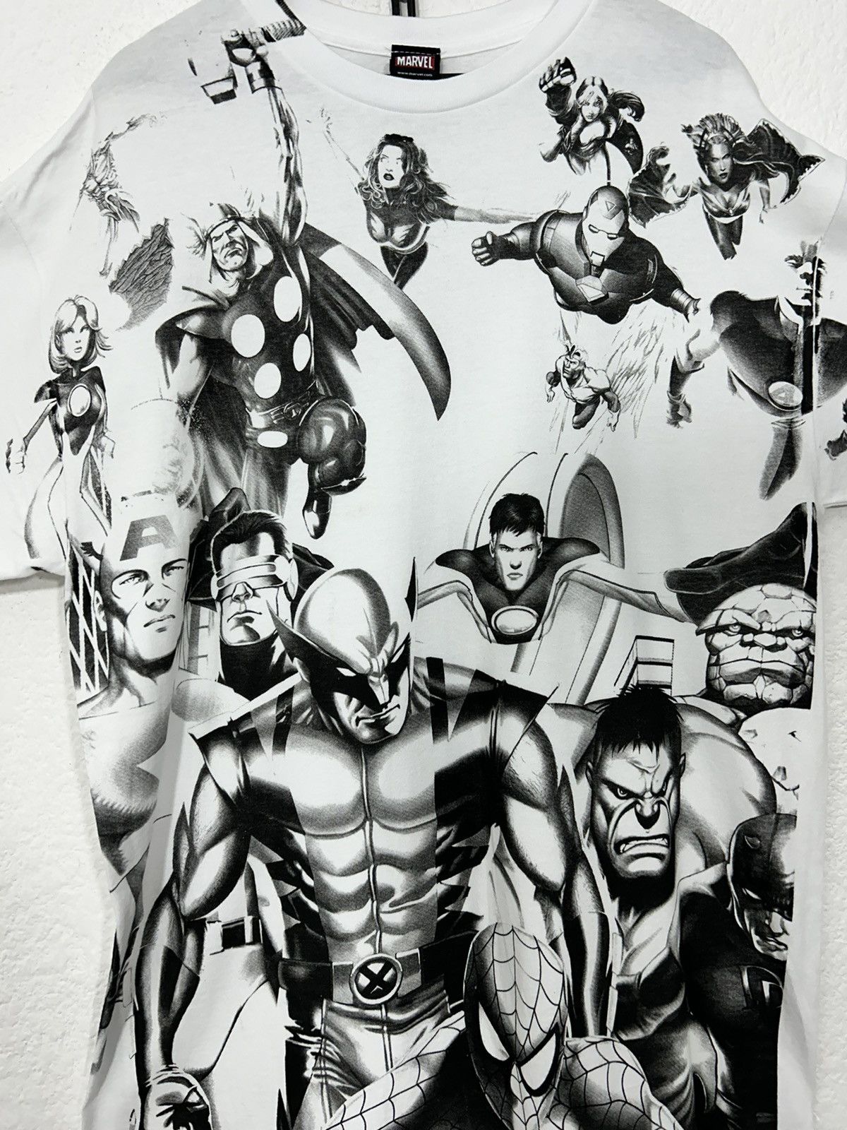 Marvel Comics × Vintage 2000’s Mad Engine AOP Super Hero’s Rare Size US XL / EU 56 / 4 - 2 Thumbnail