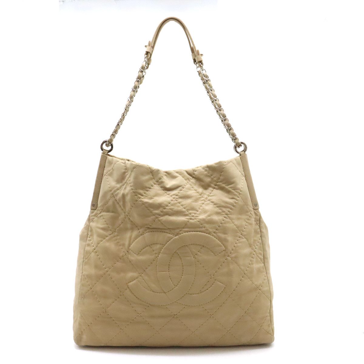 Chanel Chanel Chanel Nubuck Wild Stitch Coco Mark Chain Tote Shoulder Bag Leather Shoulder Bag in Very Good Condition Size ONE SIZE - 1 Thumbnail