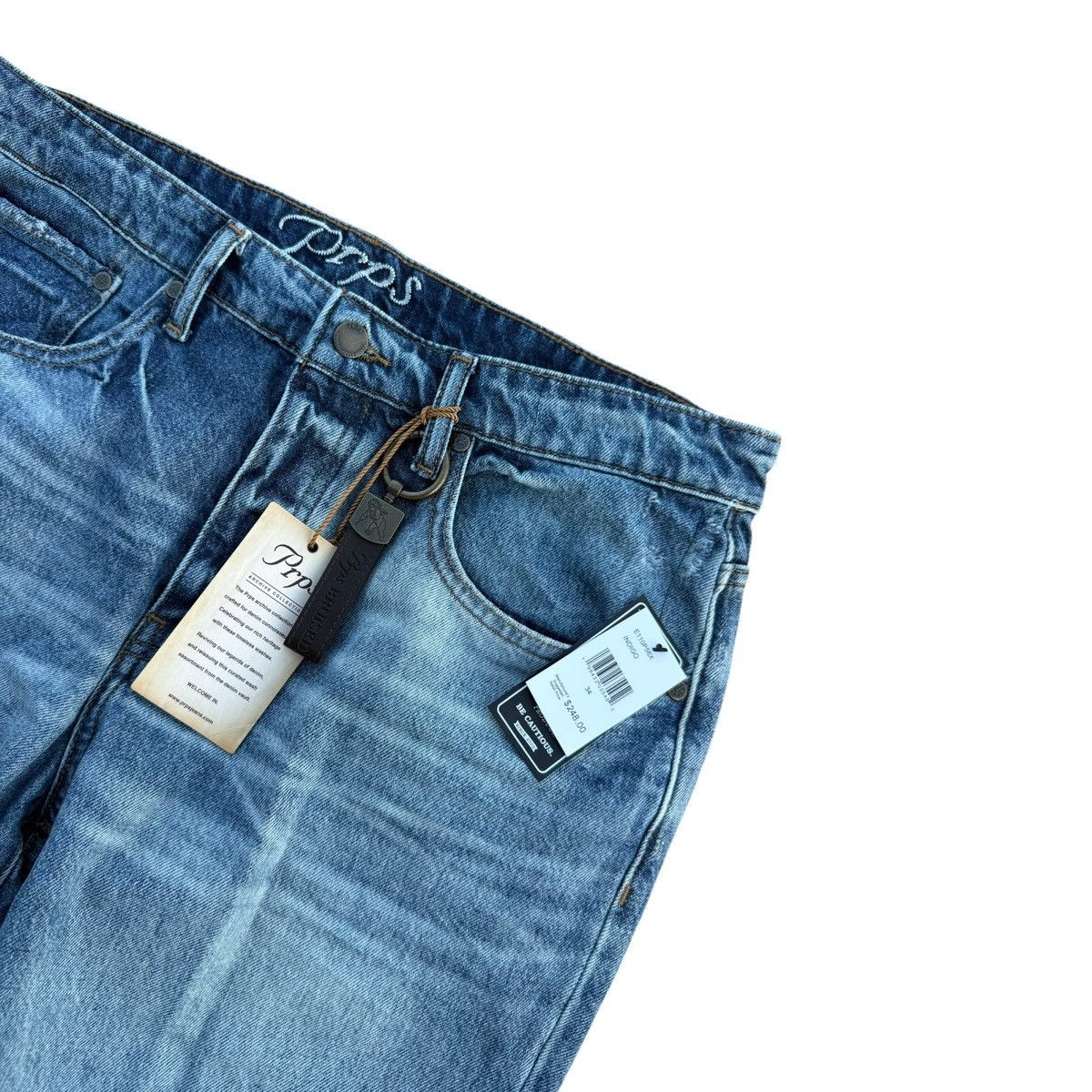 Prps PRPS Barracuda Relaxed Fit Jeans Blue 34 NWT Size US 34 / EU 50 - 2 Thumbnail