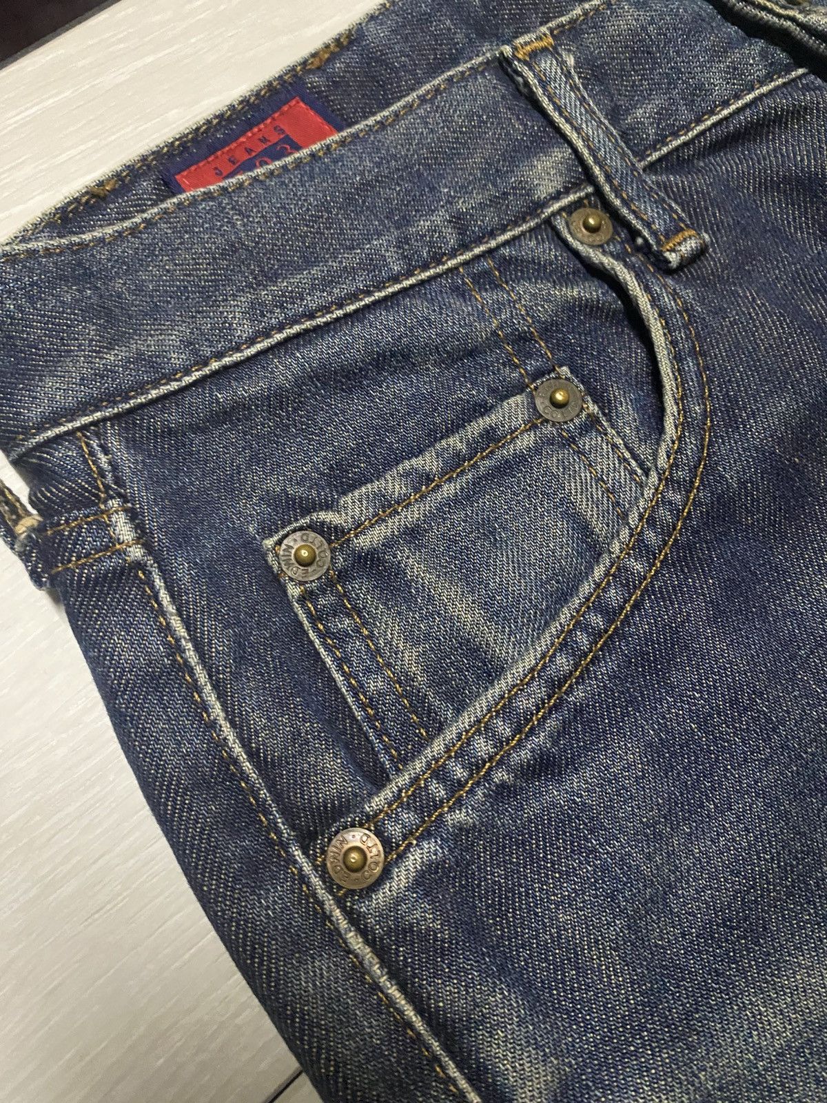 Junya Watanabe Vintage Edwin 503 Mud Wash Distressed Loose Jeans Size US 29 - 7 Thumbnail