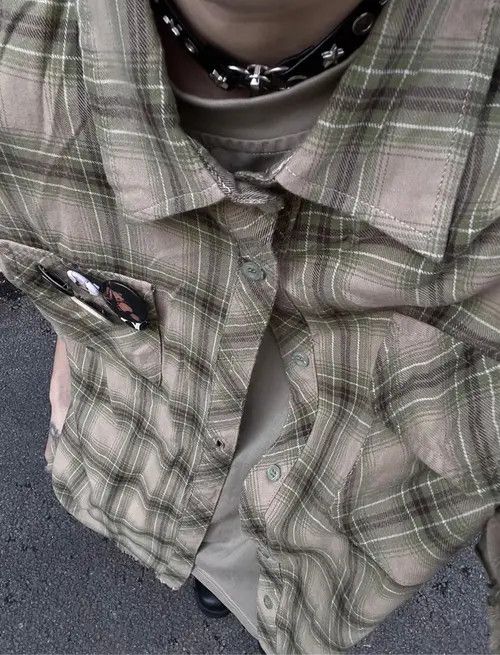 Japanese Brand Hazaki x Hada Brown Plaid Loose Casual Plaid Shirt Size US L / EU 52-54 / 3 - 8 Thumbnail