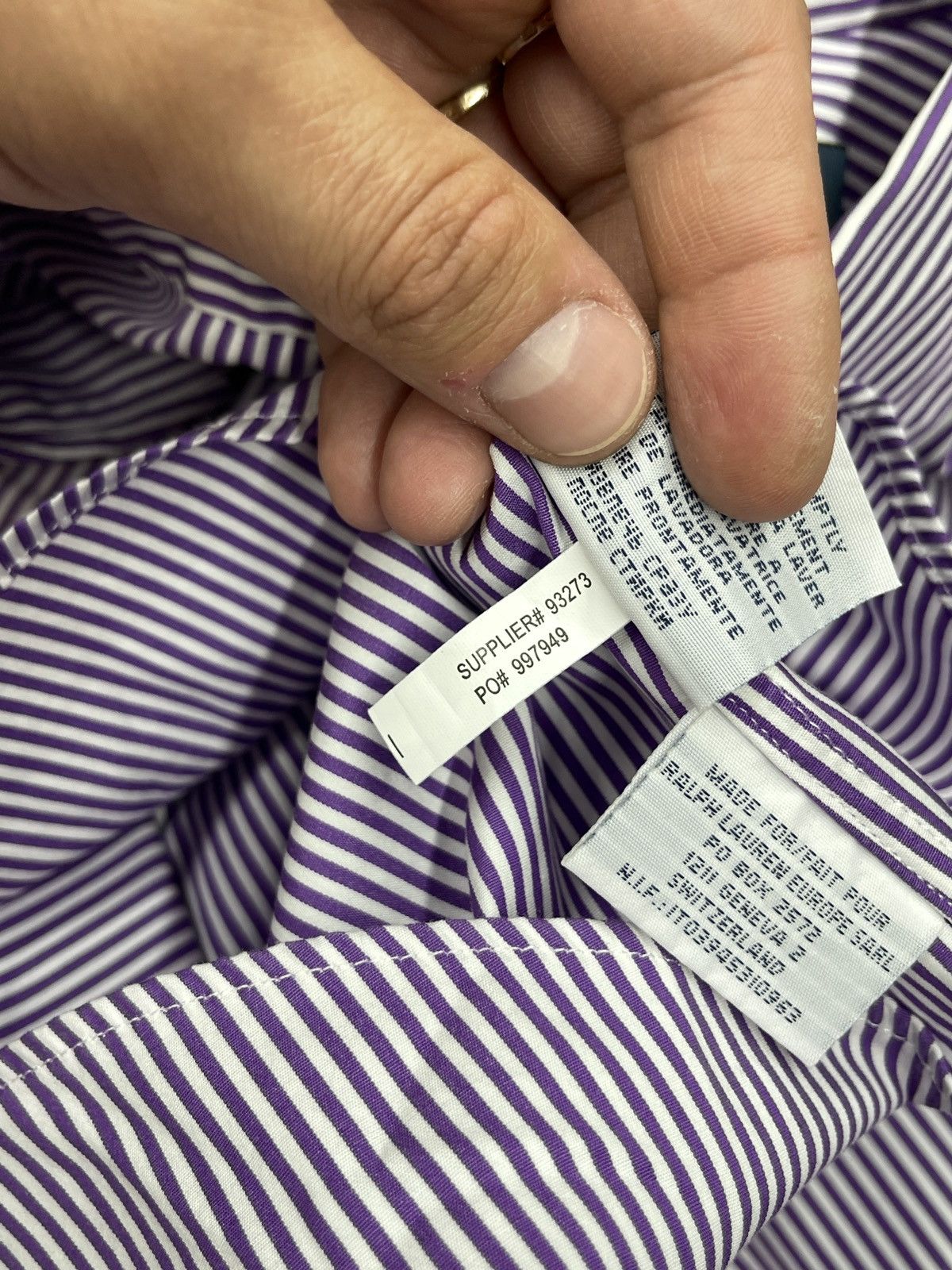 Polo Ralph Lauren Vintage Polo Ralph Lauren Striped Shirt Purple Y2K Rugby RRL Size US XL / EU 56 / 4 - 7 Thumbnail