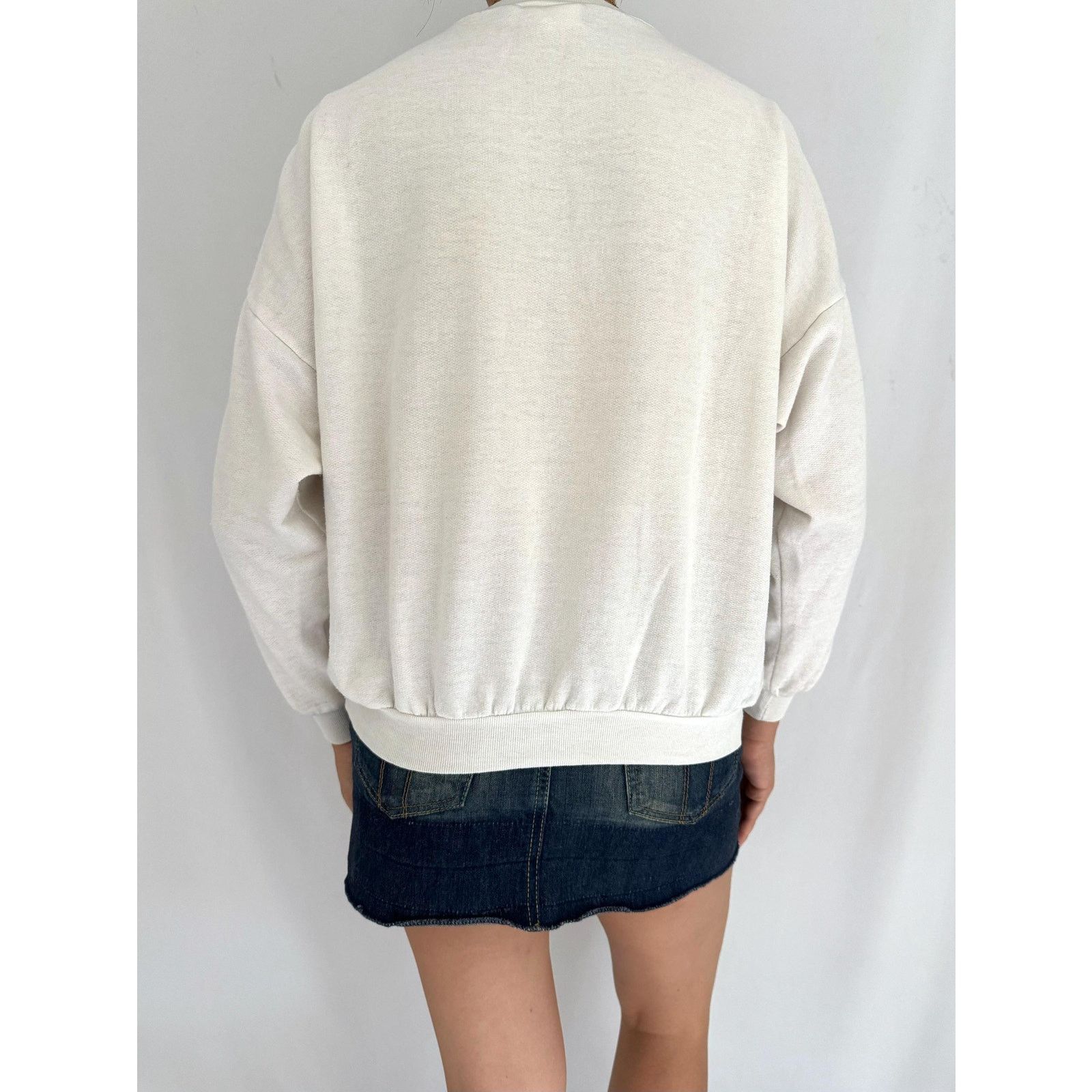Other 90s vintage white snowy winter wolf graphic pullover sweater Size S / US 4 / IT 40 - 6 Thumbnail