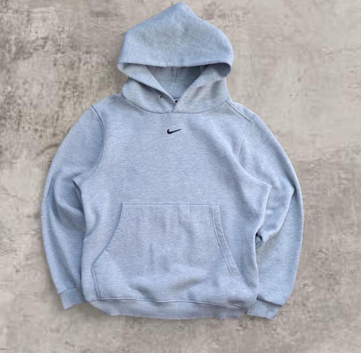 Nike Vintage 90s Nike Gray Swoosh Hoodie (Size L) Size US L / EU 52-54 / 3 - 1 Thumbnail