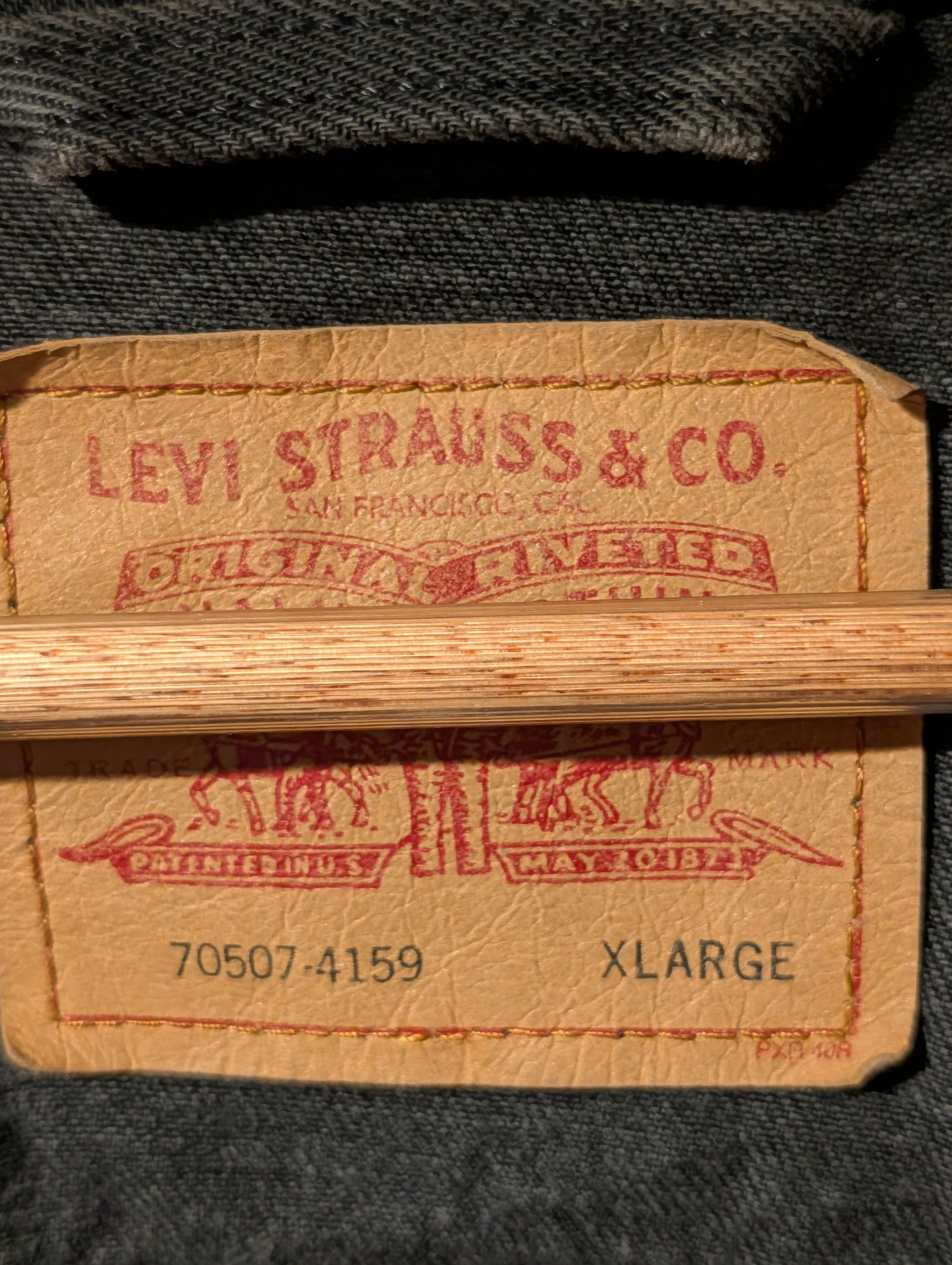 Levi's VTG 90s Levis 70507 4159 Denim Trucker Jacket Made USA Size US XL / EU 56 / 4 - 2 Thumbnail