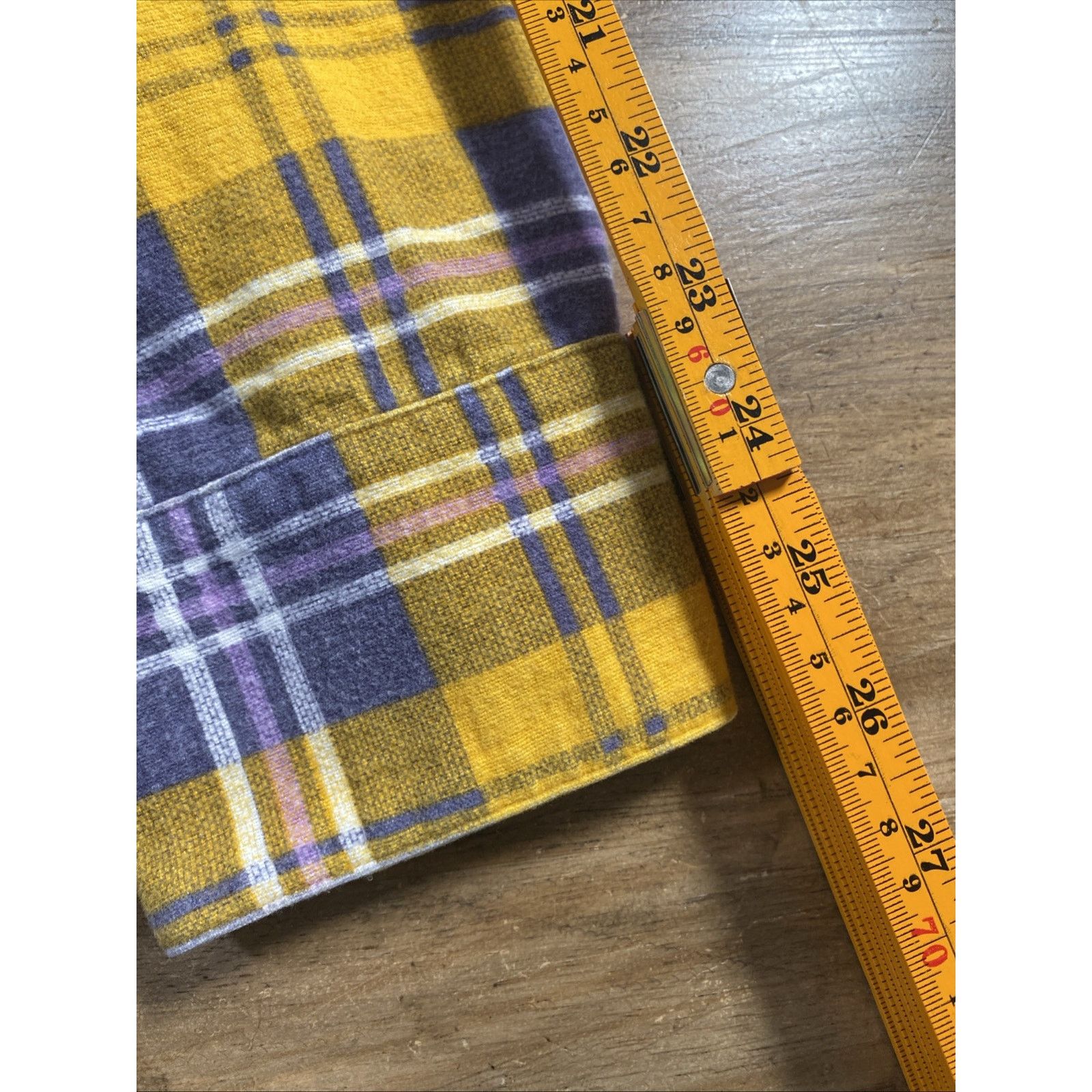 RE/DONE Re/Done Women Flannel Button Down Shirt Plaid Yellow Purple Size M / US 6-8 / IT 42-44 - 12 Thumbnail