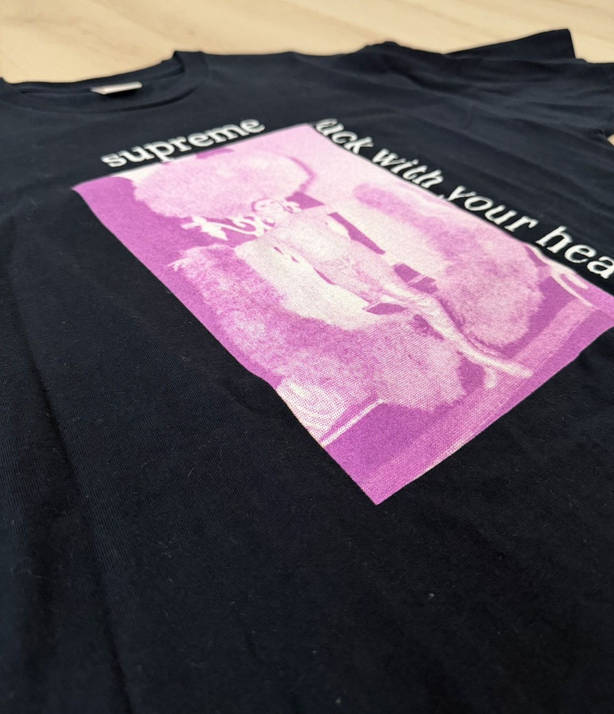 Supreme Supreme FW17 Fuck With Your Head Tee Navy Size US L / EU 52-54 / 3 - 5 Thumbnail
