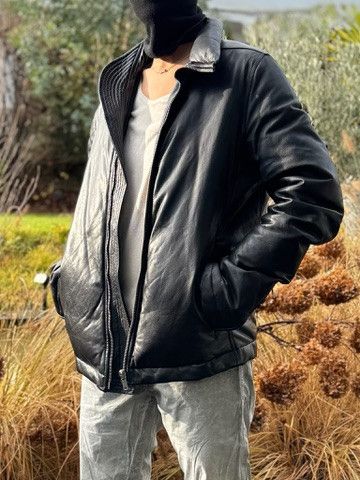 Rick Owens Calf Leather Mollino collar Puffer Jacket Size US L / EU 52-54 / 3 - 14 Thumbnail