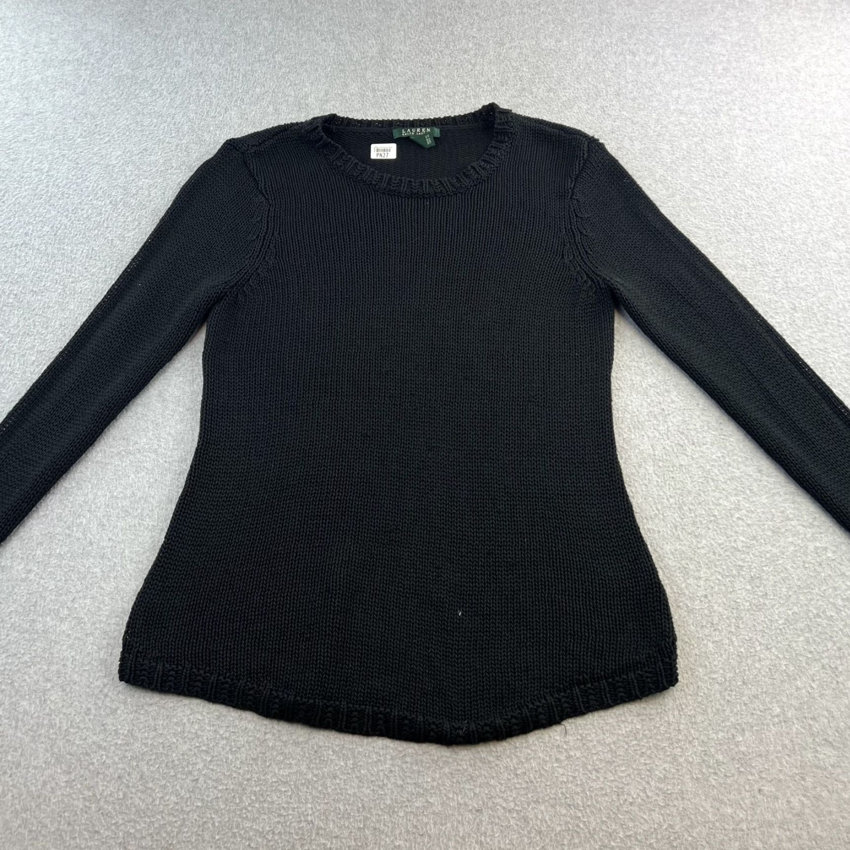 Ralph Lauren VINTAGE? Lauren Ralph Lauren Sweater Womens Large Black Knit Crewneck Pullover Classic Size L / US 10 / IT 46 - 4 Thumbnail