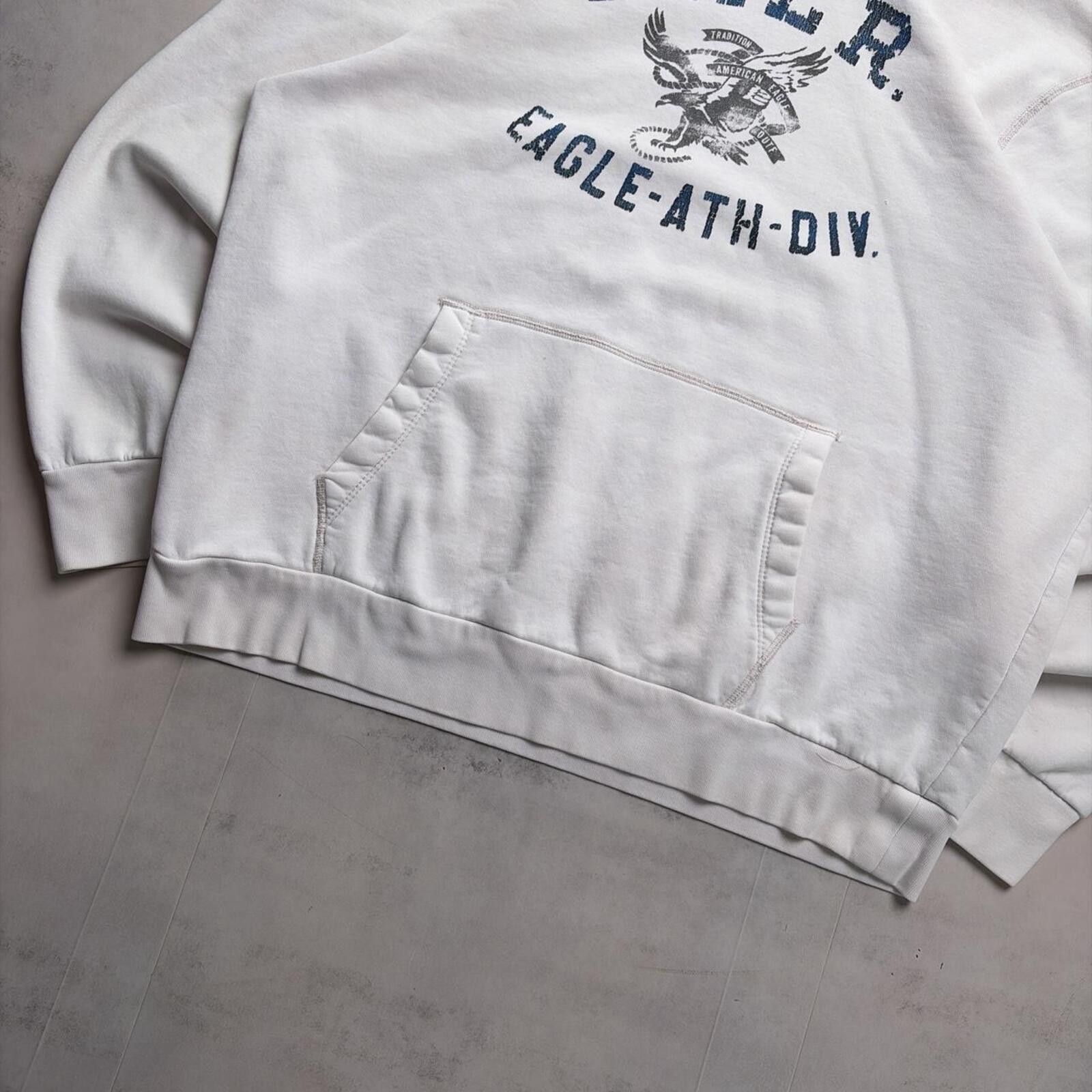 American Eagle Outfitters Y2K White American Eagle Grunge Skater Hoodie Size US XL / EU 56 / 4 - 3 Thumbnail